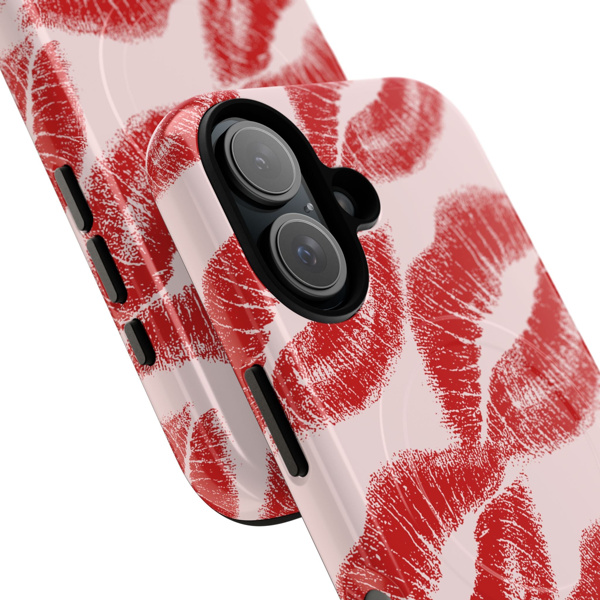 Red Lipstick Kiss Pattern Phone Case | Tough Magnetic Case