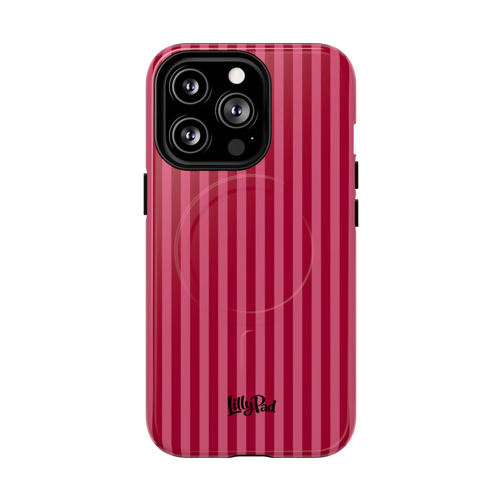 Red Vertical Stripe Phone Case | Tough Magnetic Case