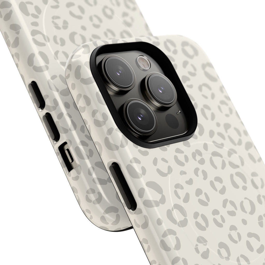 Neutral Leopard Print Tough Magnetic Case | Phone Case, Animal Pattern