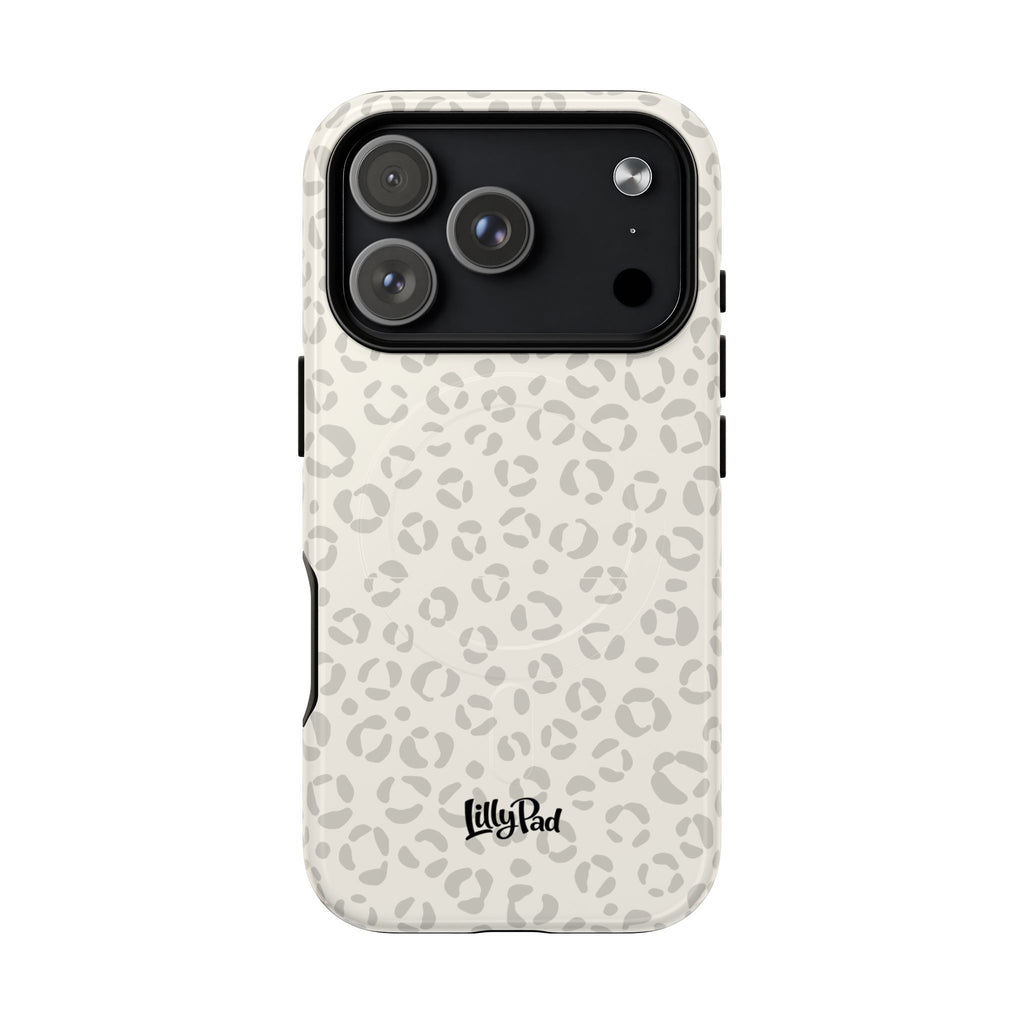 Neutral Leopard Print Tough Magnetic Case | Phone Case, Animal Pattern