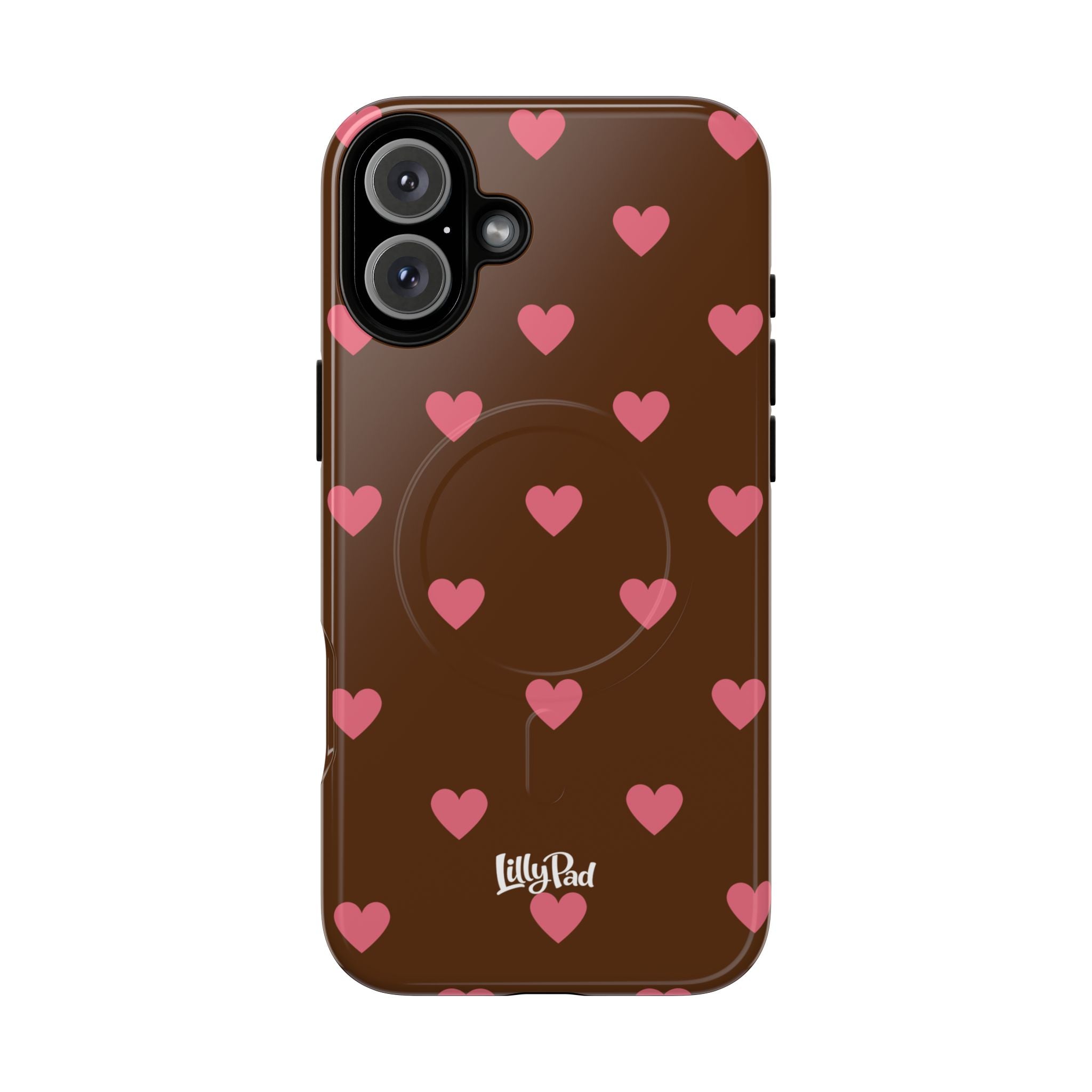 Pink Heart Pattern Phone Case | Magnetic Tough Case