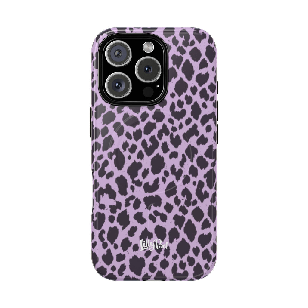 Purple Leopard Print Phone Case | Tough Magnetic Case