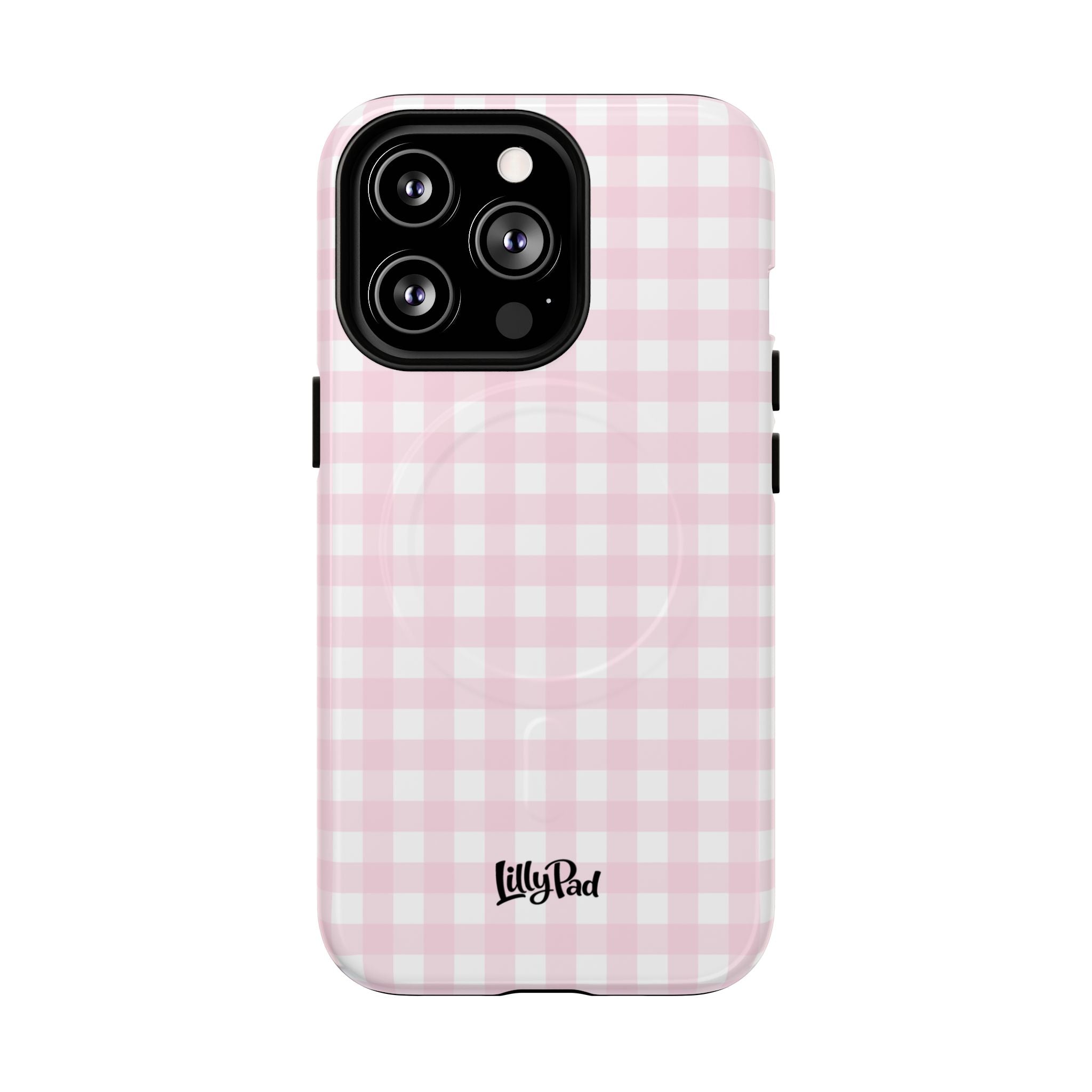 Pink Gingham Plaid Phone Case | Tough Magnetic Case