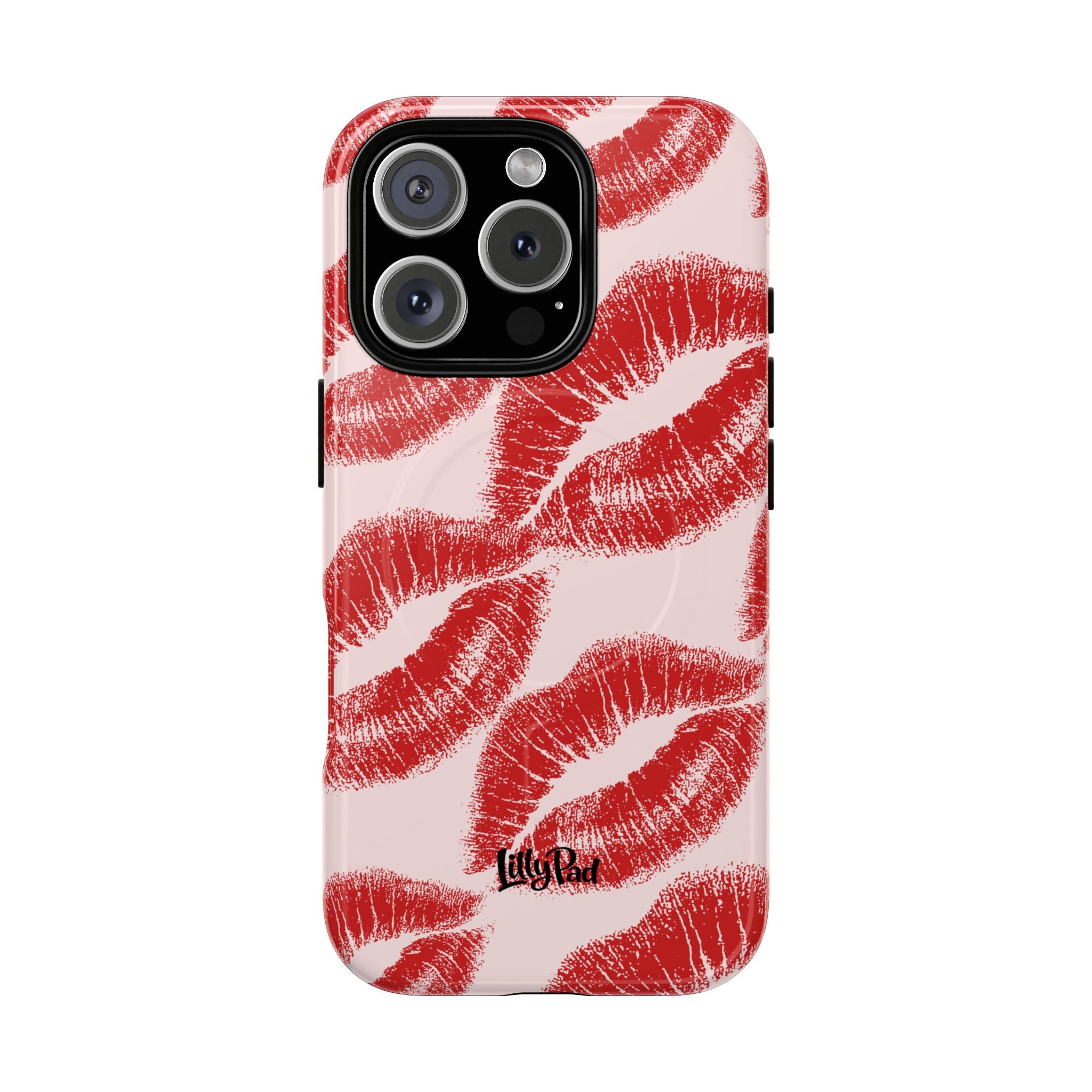 Red Lipstick Kiss Pattern Phone Case | Tough Magnetic Case