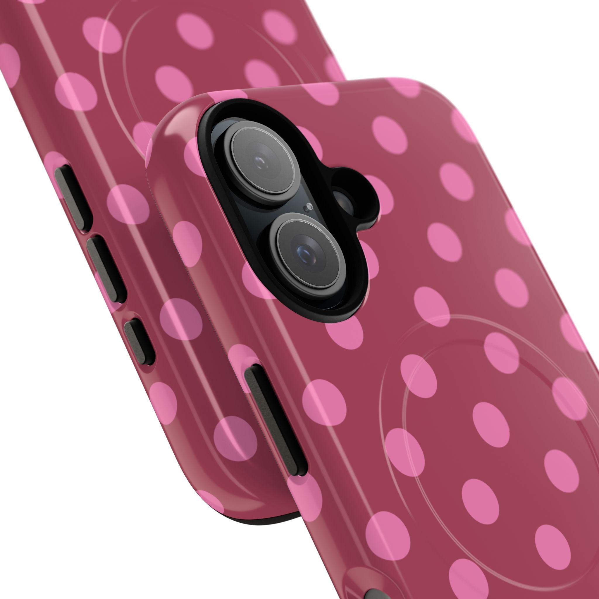 Pink Polka Dot Magnetic Phone Case | Tough Case