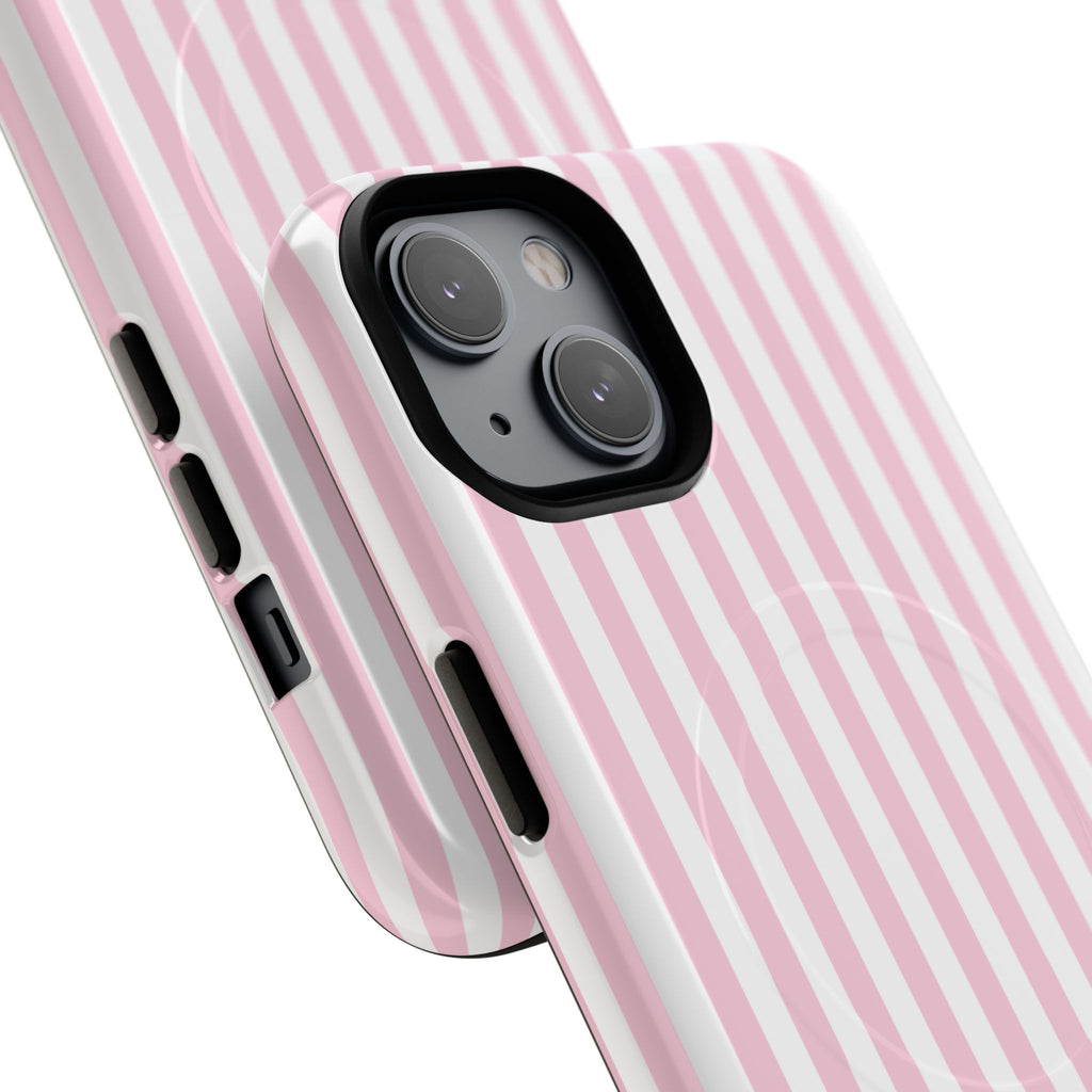 Pink Vertical Stripe phone case | Tough Magnetic Case
