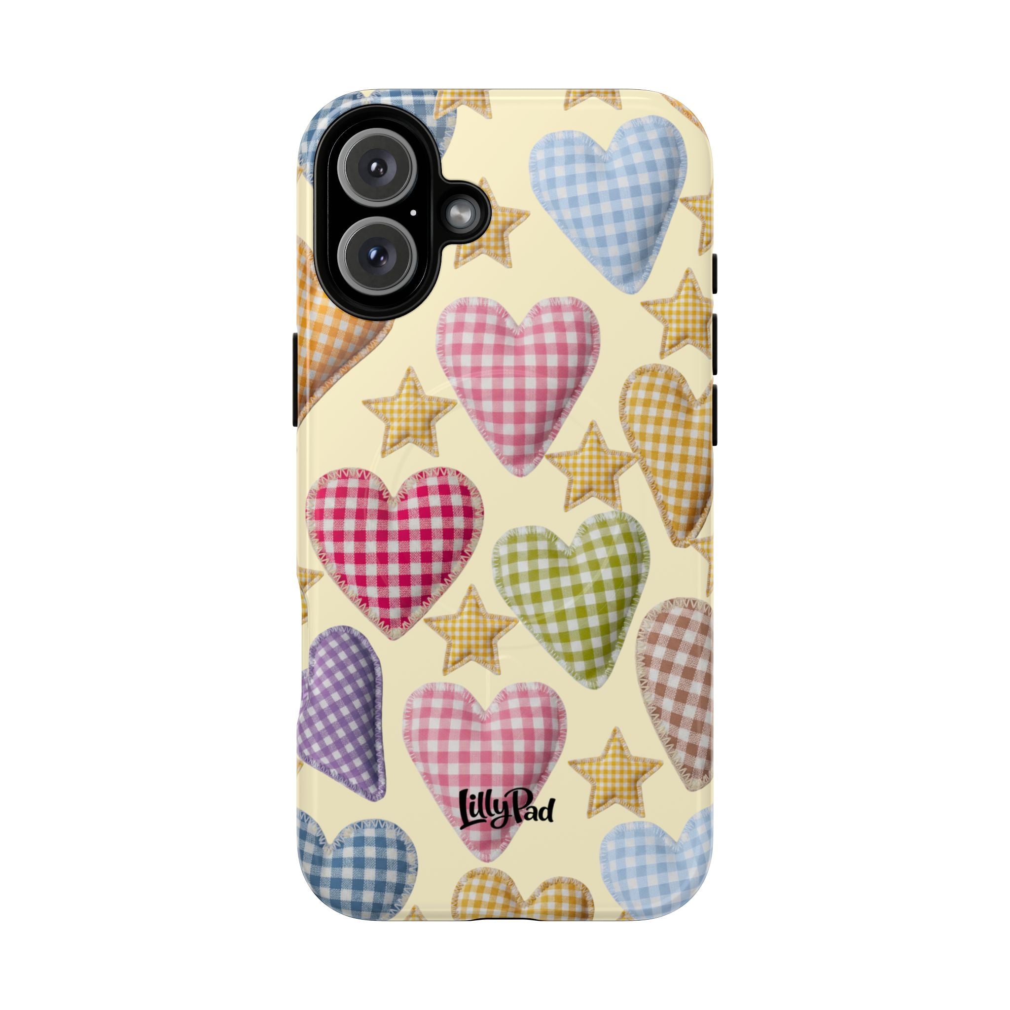 Gingham Heart Pattern Phone Case | Tough Magnetic Case