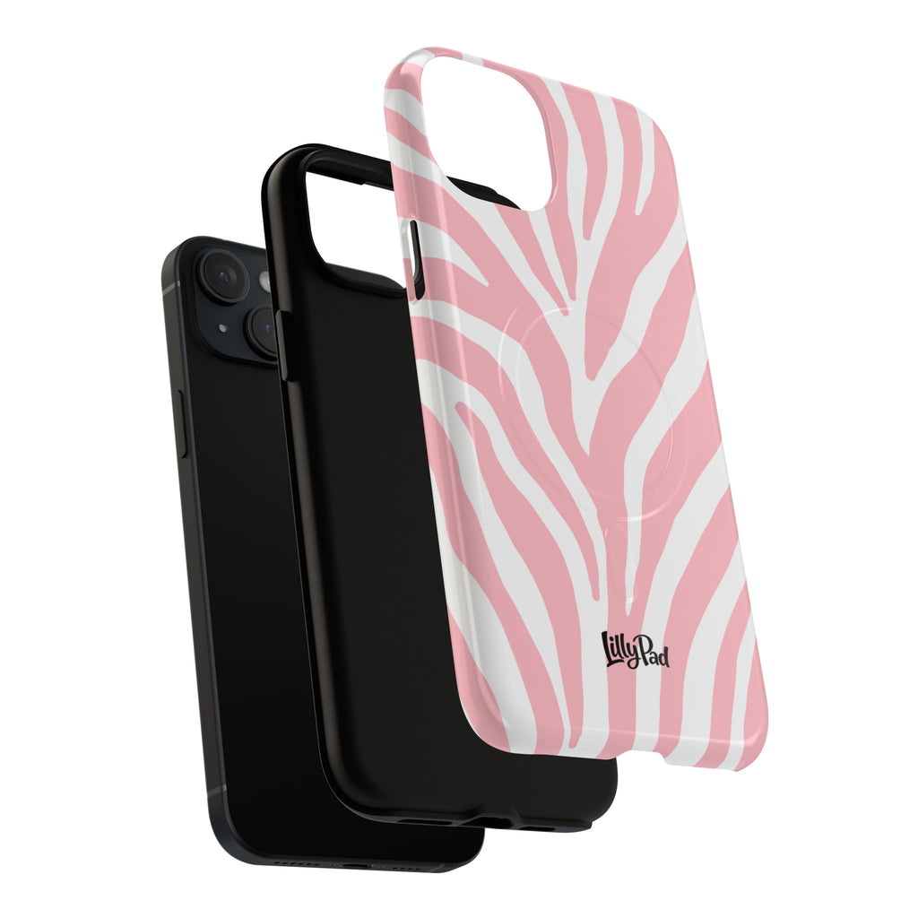Pink Zebra Print Phone Case | Magnetic Case