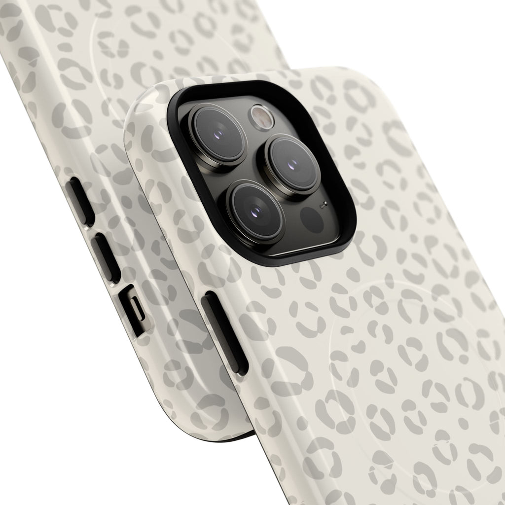 Neutral Leopard Print Tough Magnetic Case | Phone Case, Animal Pattern