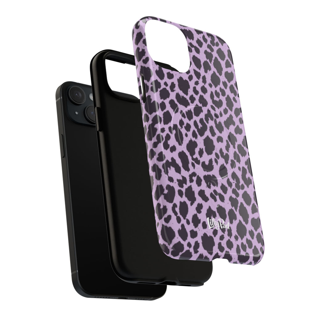 Purple Leopard Print Phone Case | Tough Magnetic Case