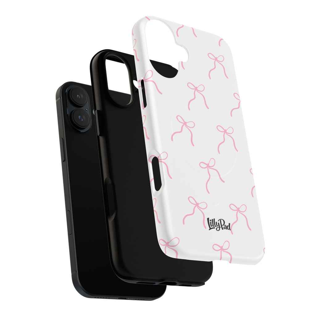 Pink Bow Pattern Phone Case | Tough Magnetic Case