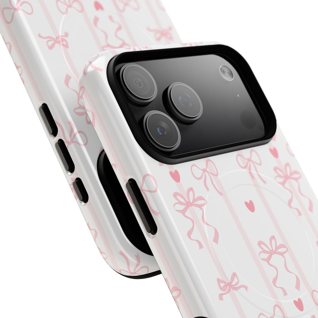 Pink Ribbon Pattern Phone Case | Tough Magnetic Case