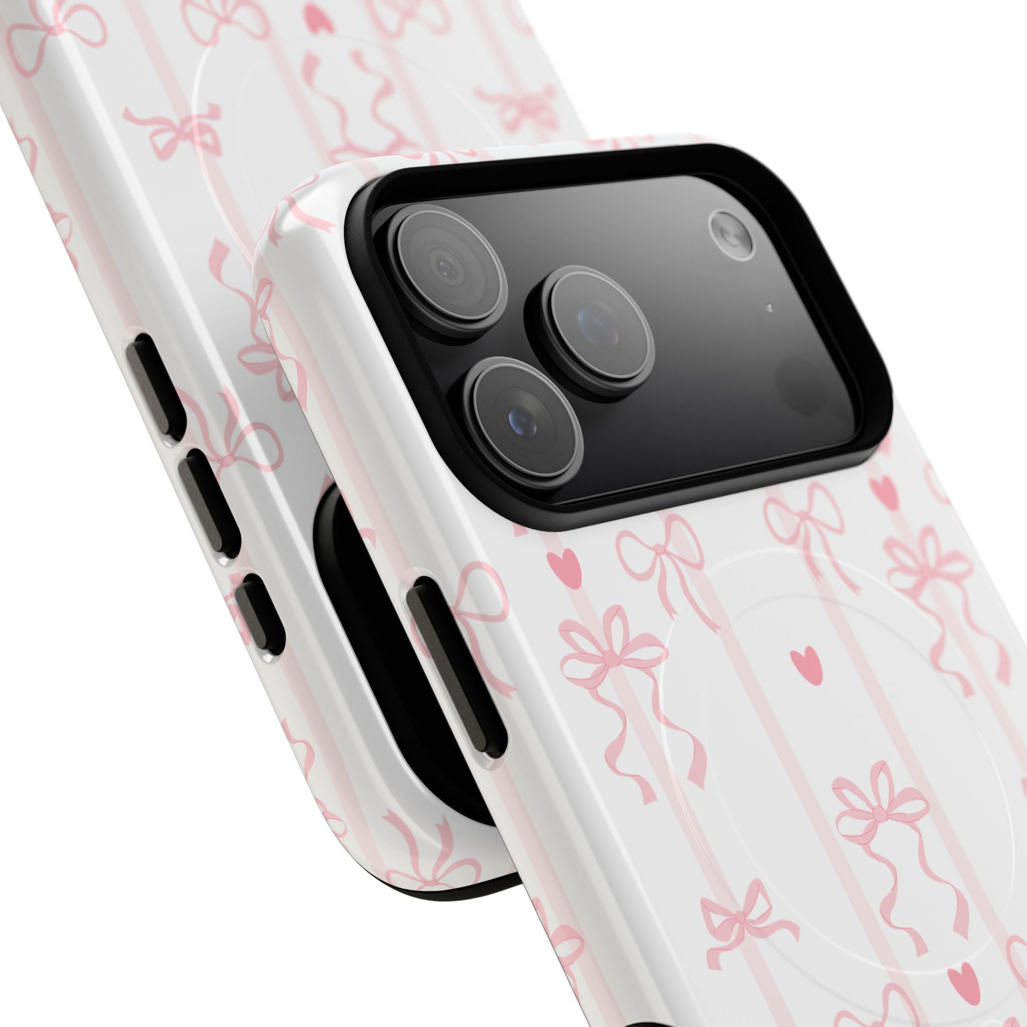 Pink Ribbon Pattern Phone Case | Tough Magnetic Case