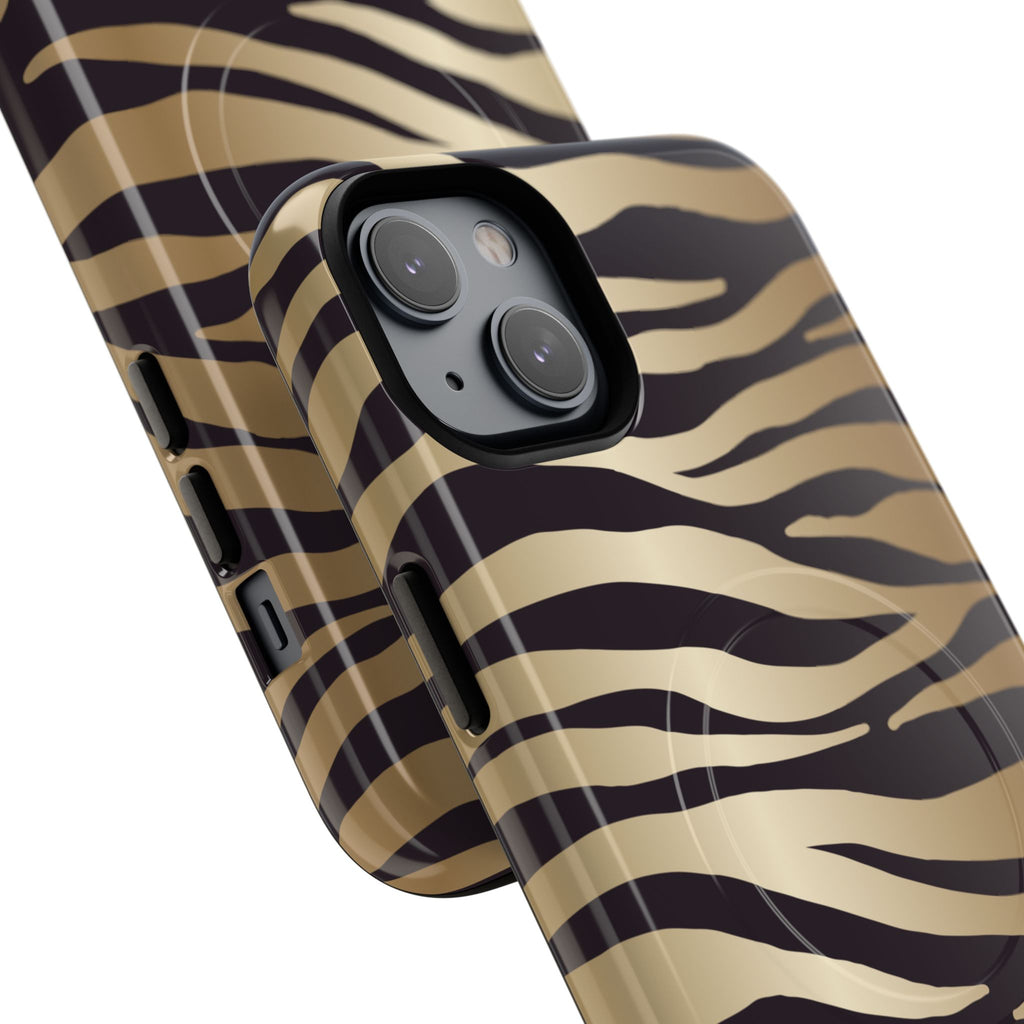 Gold Zebra Stripe Phone Case | Tough Magnetic Case