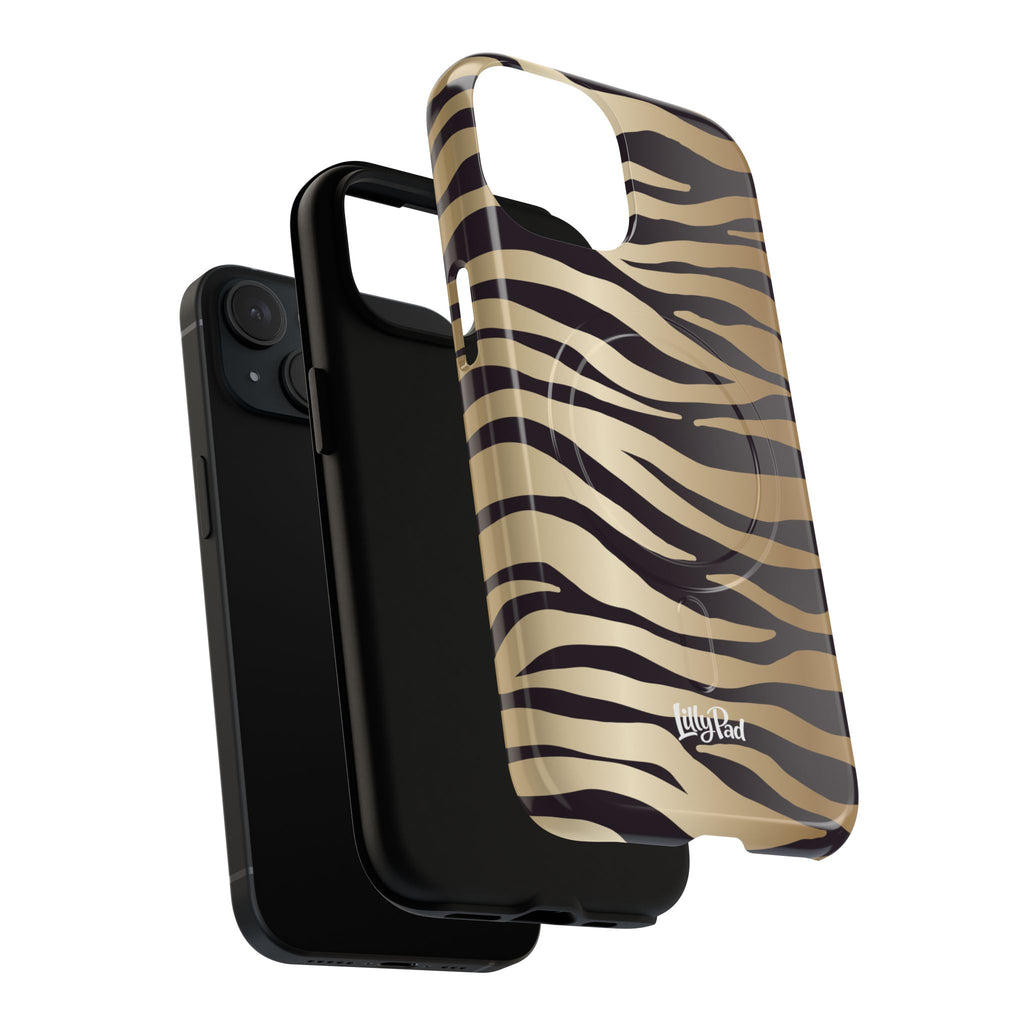 Gold Zebra Stripe Phone Case | Tough Magnetic Case