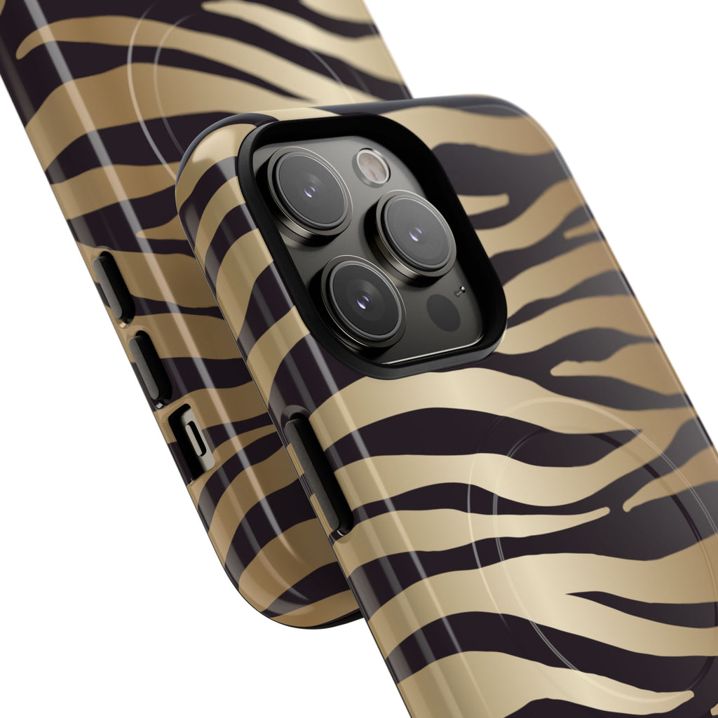 Gold Zebra Stripe Phone Case | Tough Magnetic Case