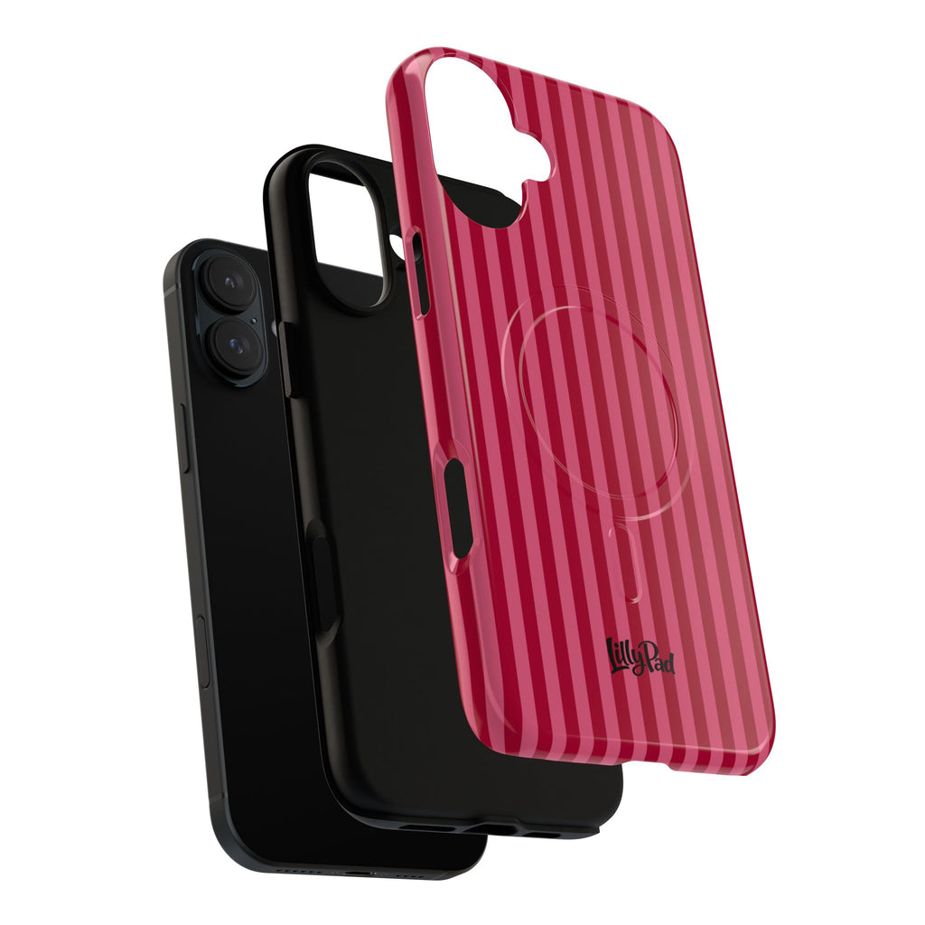 Red Vertical Stripe Phone Case | Tough Magnetic Case