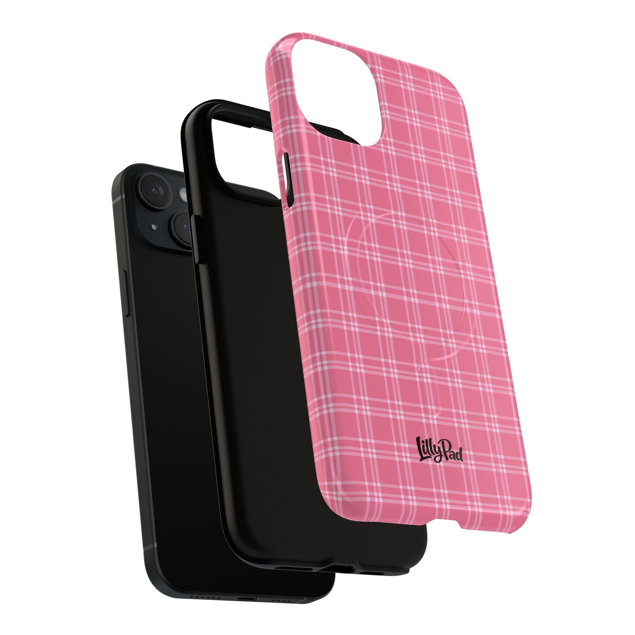 Pink Plaid Phone Case | Tough Magnetic Case
