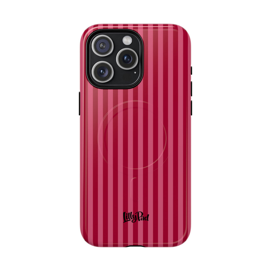 Red Vertical Stripe Phone Case | Tough Magnetic Case