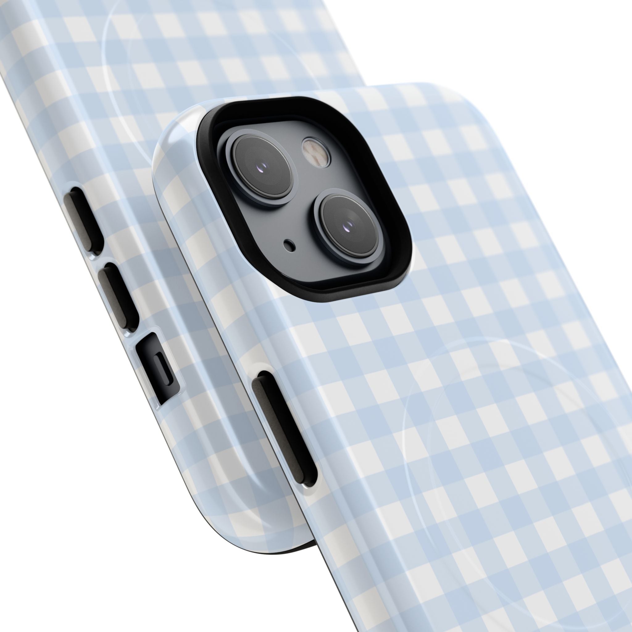 Blue Gingham Check Tough Phone Case | Plaid iPhone Cover
