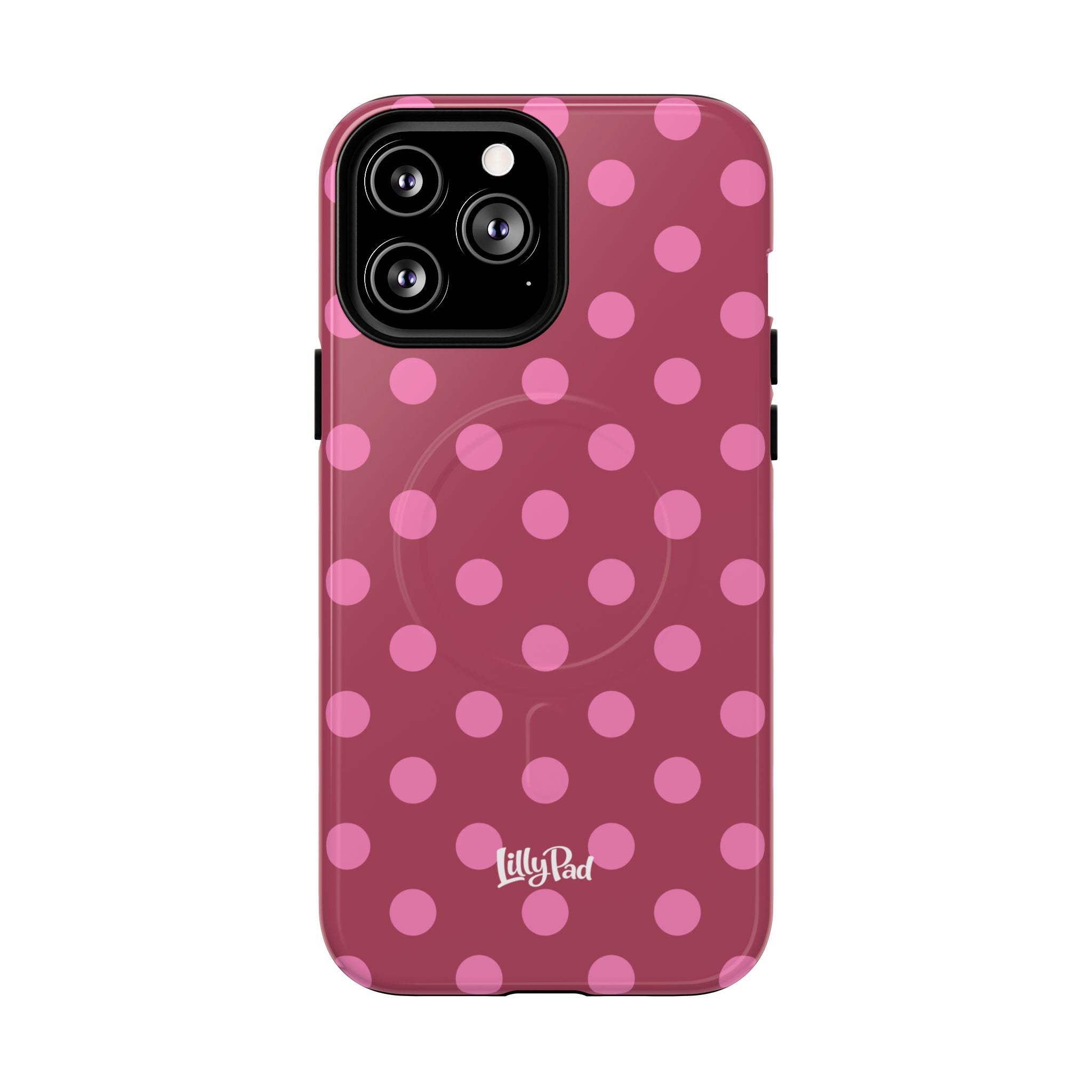 Pink Polka Dot Magnetic Phone Case | Tough Case