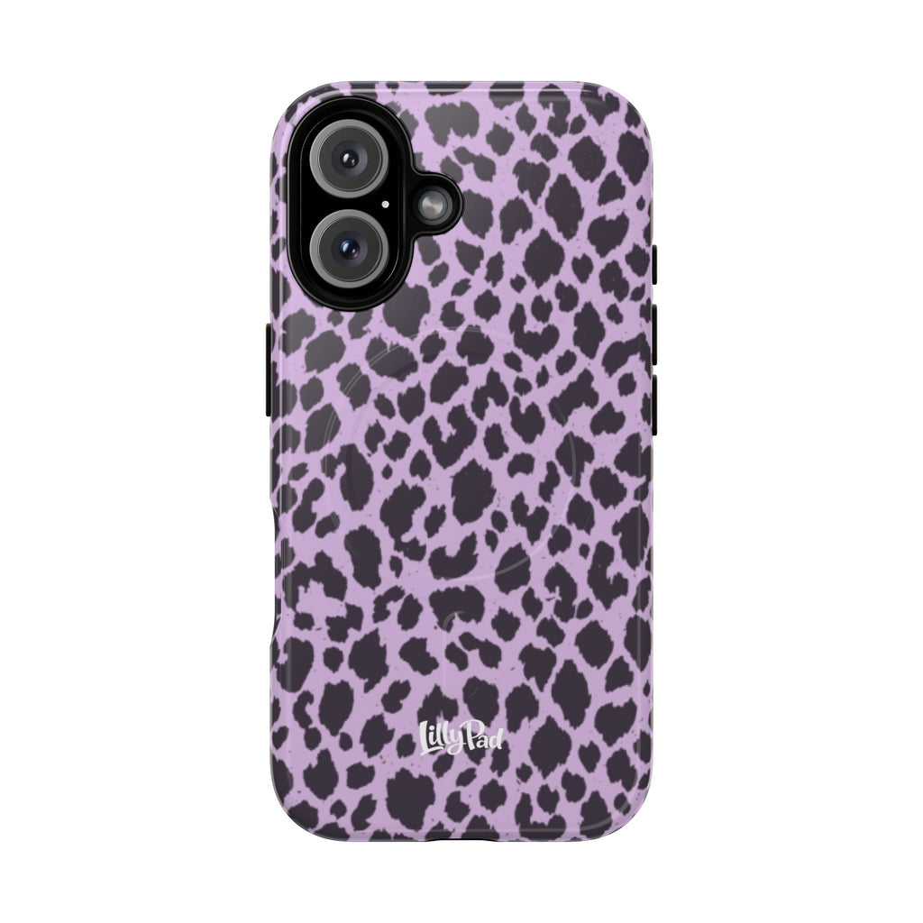 Purple Leopard Print Phone Case | Tough Magnetic Case