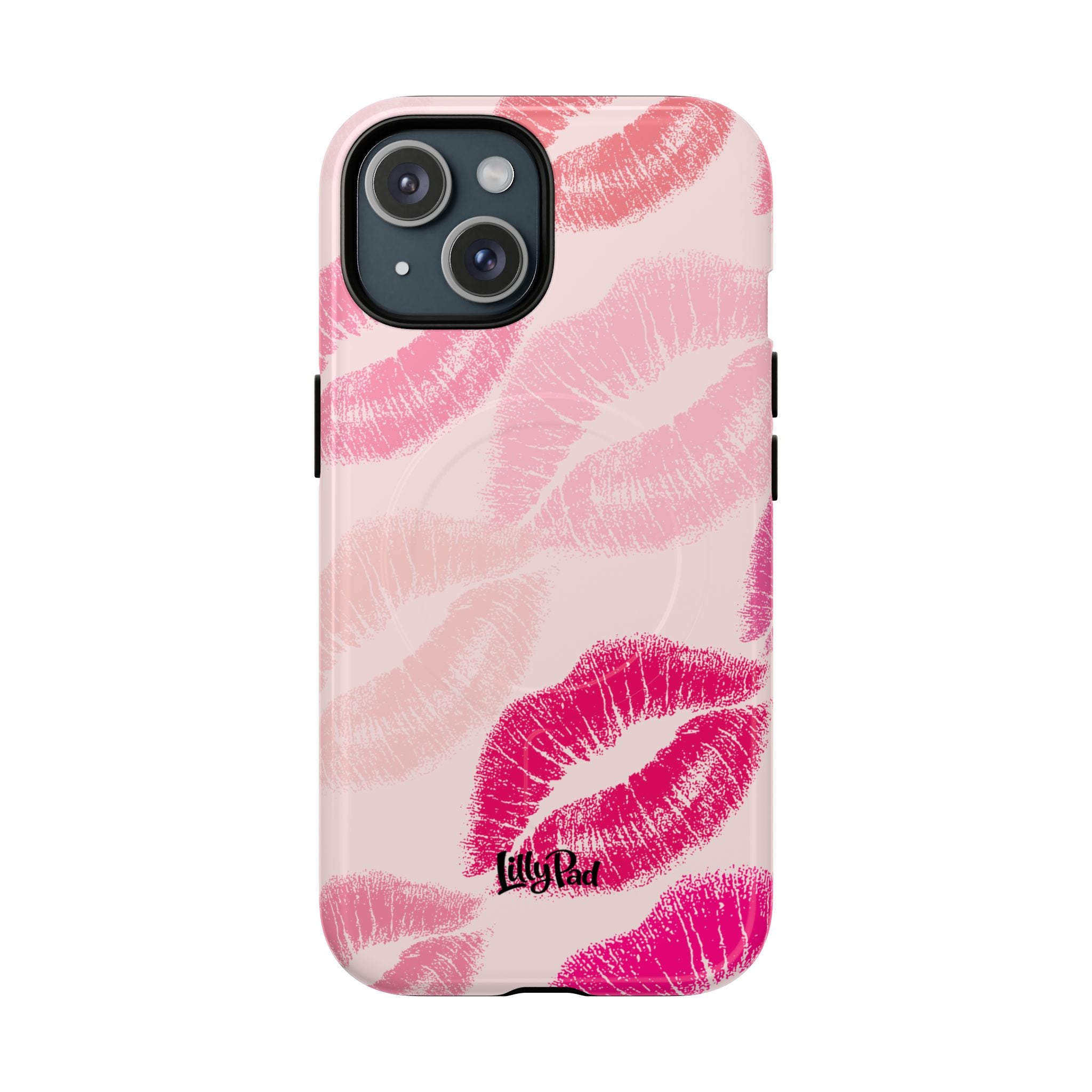 Pink Kiss Lip Print Phone Case | Tough Magnetic Case