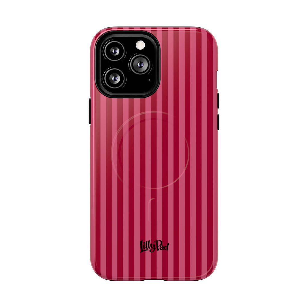 Red Vertical Stripe Phone Case | Tough Magnetic Case