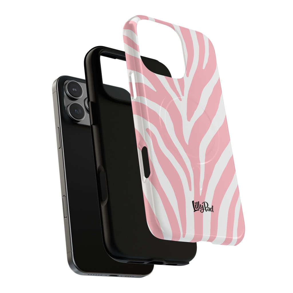Pink Zebra Print Phone Case | Magnetic Case