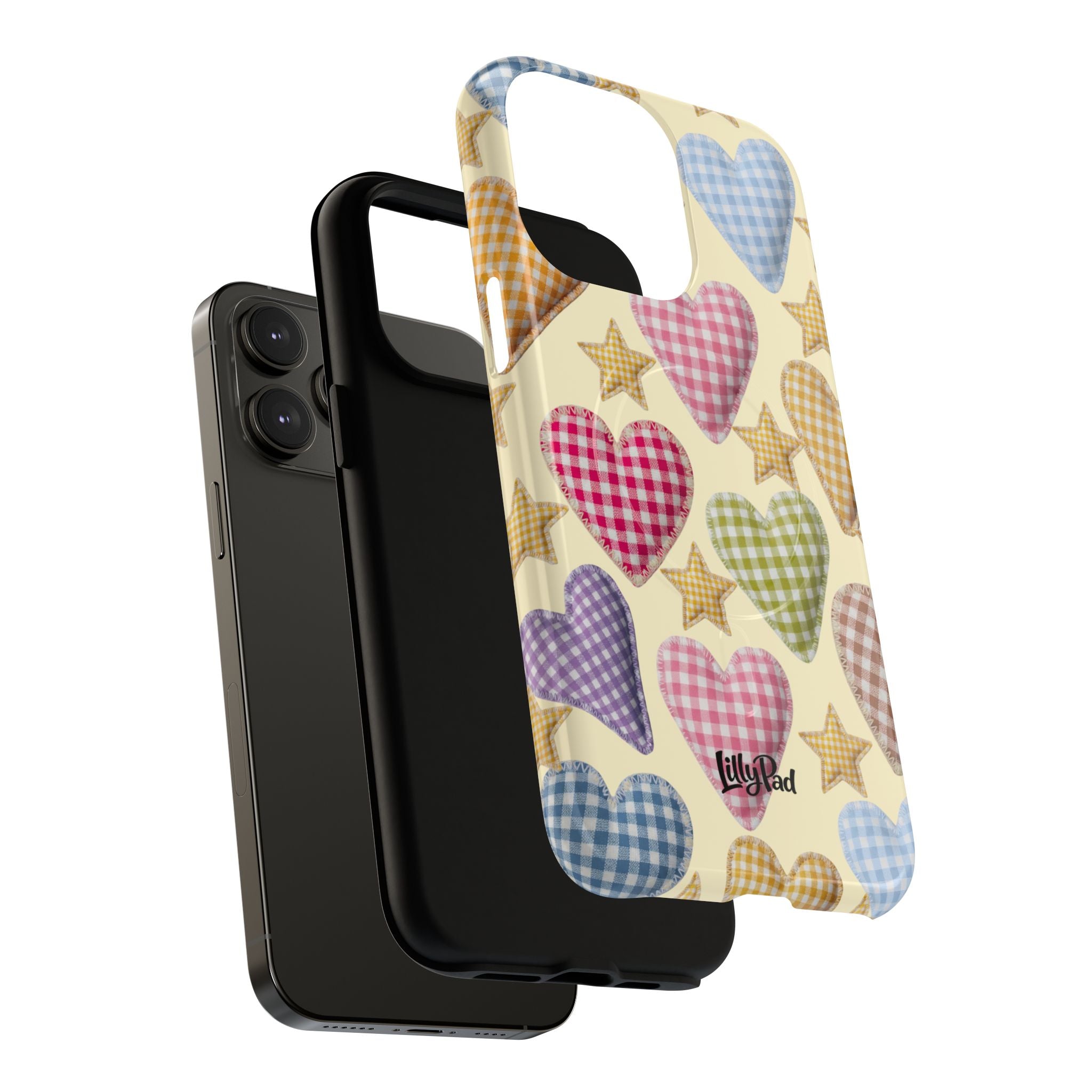 Gingham Heart Pattern Phone Case | Tough Magnetic Case