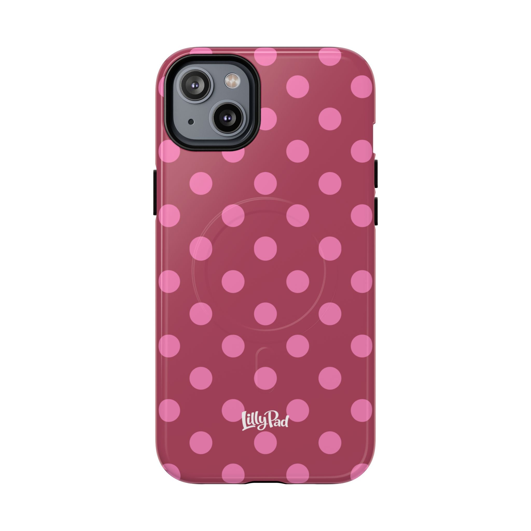 Pink Polka Dot Magnetic Phone Case | Tough Case