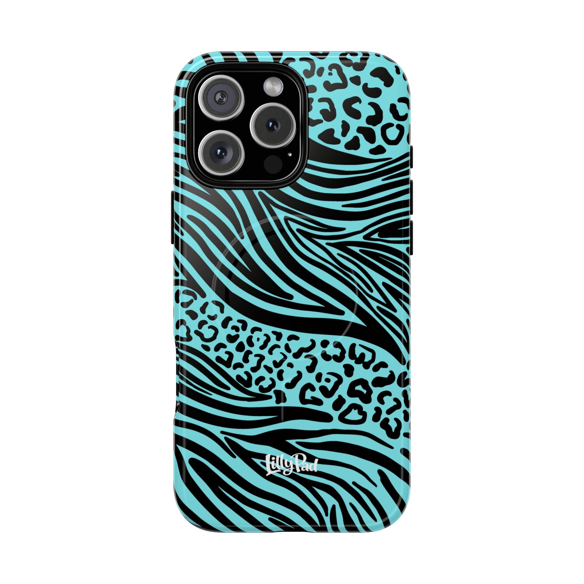 Y2K Animal Print Phone Case | Magnetic Tough Case, Zebra Leopard Blend