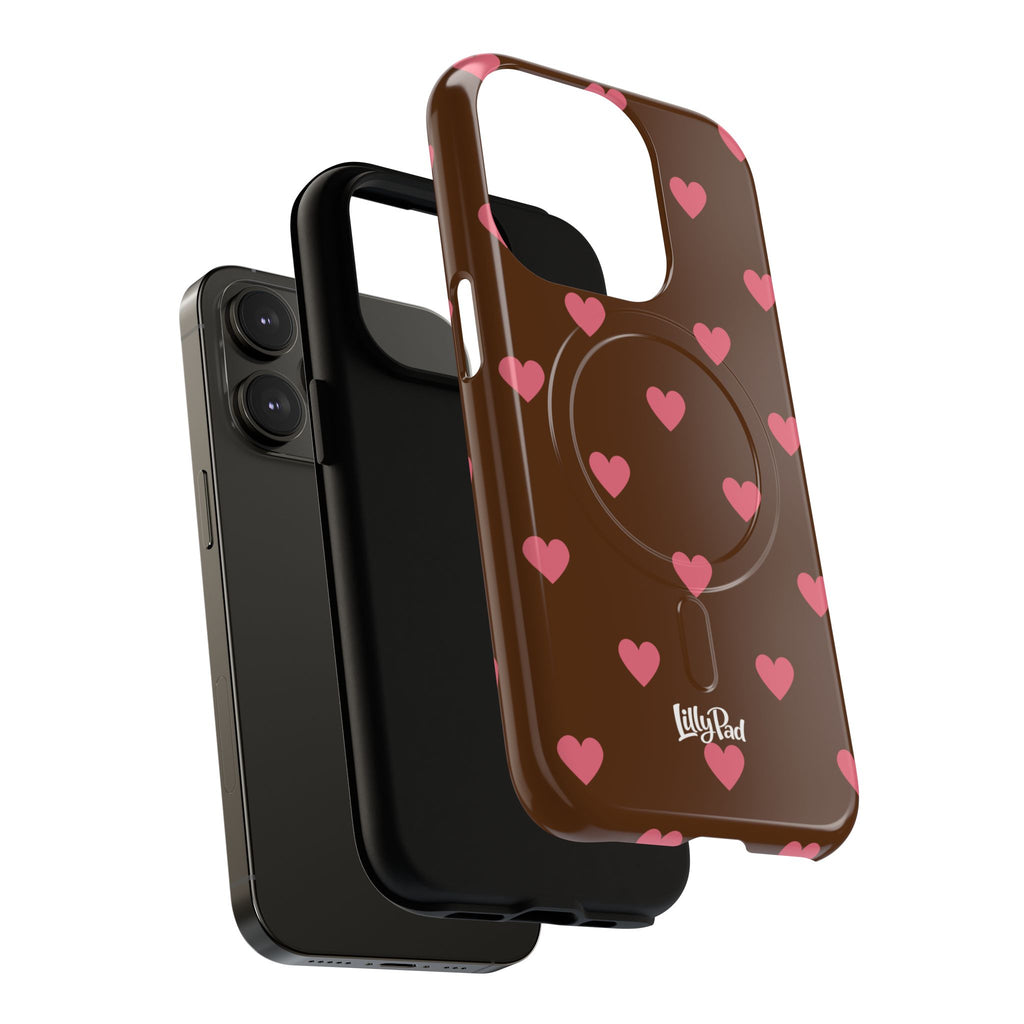 Pink Heart Pattern Phone Case | Magnetic Tough Case