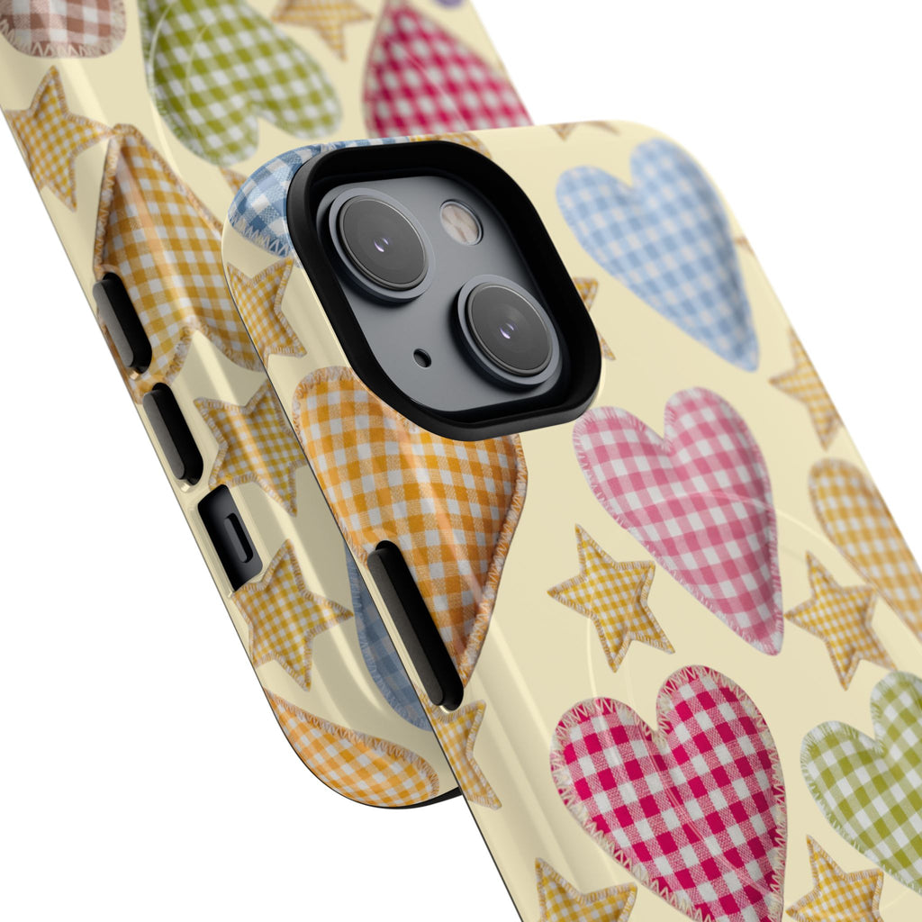 Gingham Heart Pattern Phone Case | Tough Magnetic Case