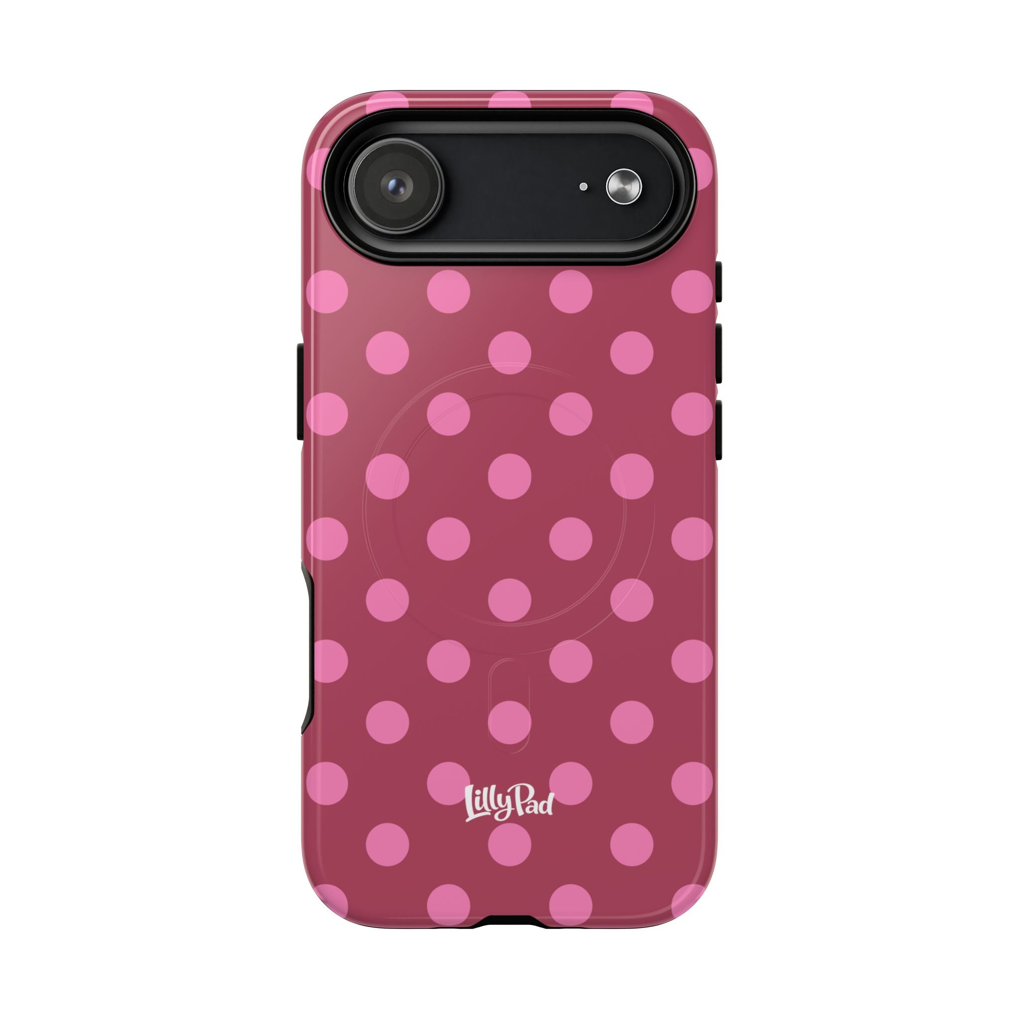 Pink Polka Dot Magnetic Phone Case | Tough Case