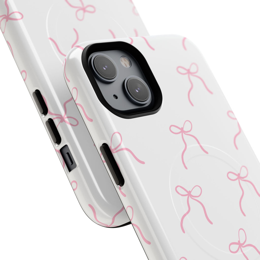 Pink Bow Pattern Phone Case | Tough Magnetic Case