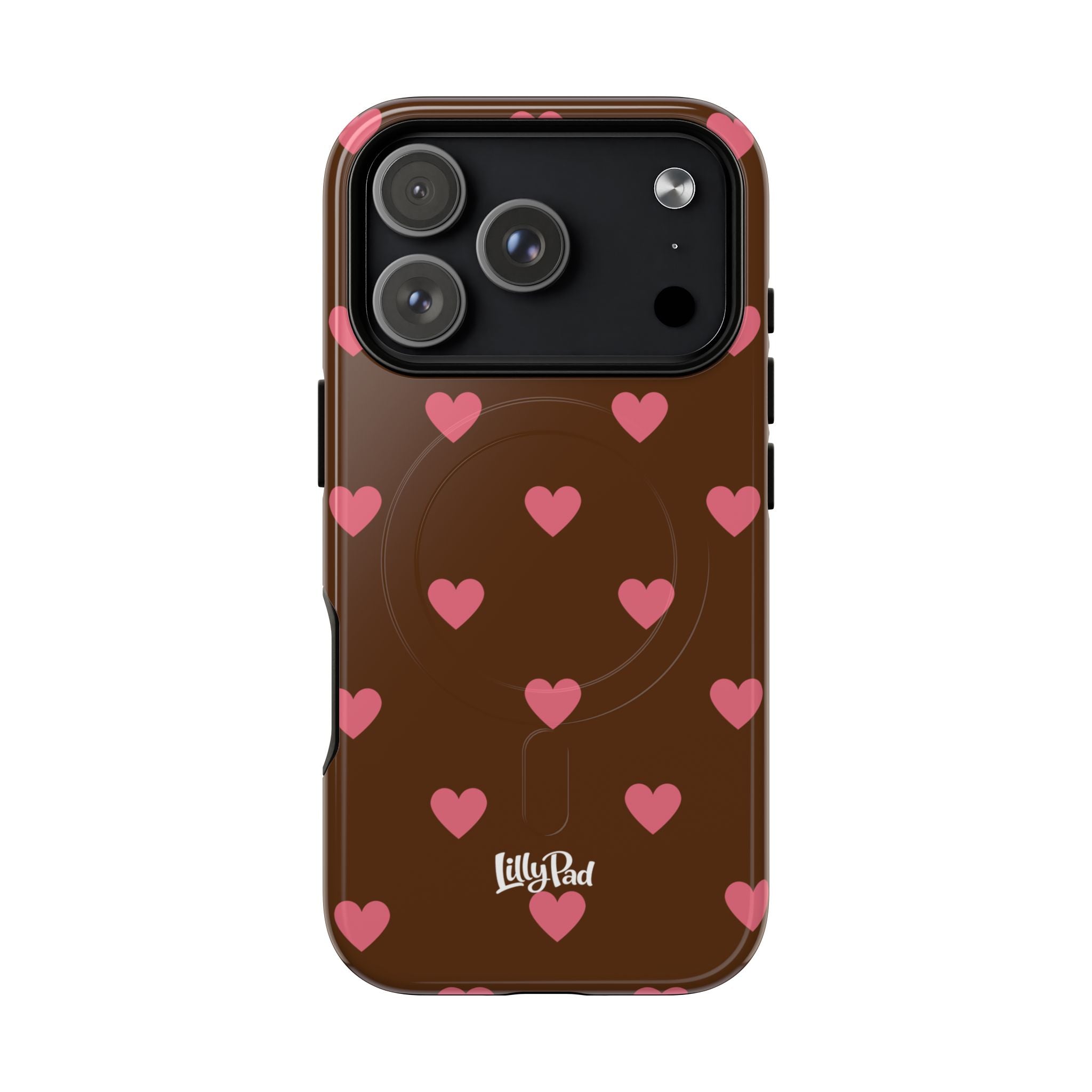Pink Heart Pattern Phone Case | Magnetic Tough Case
