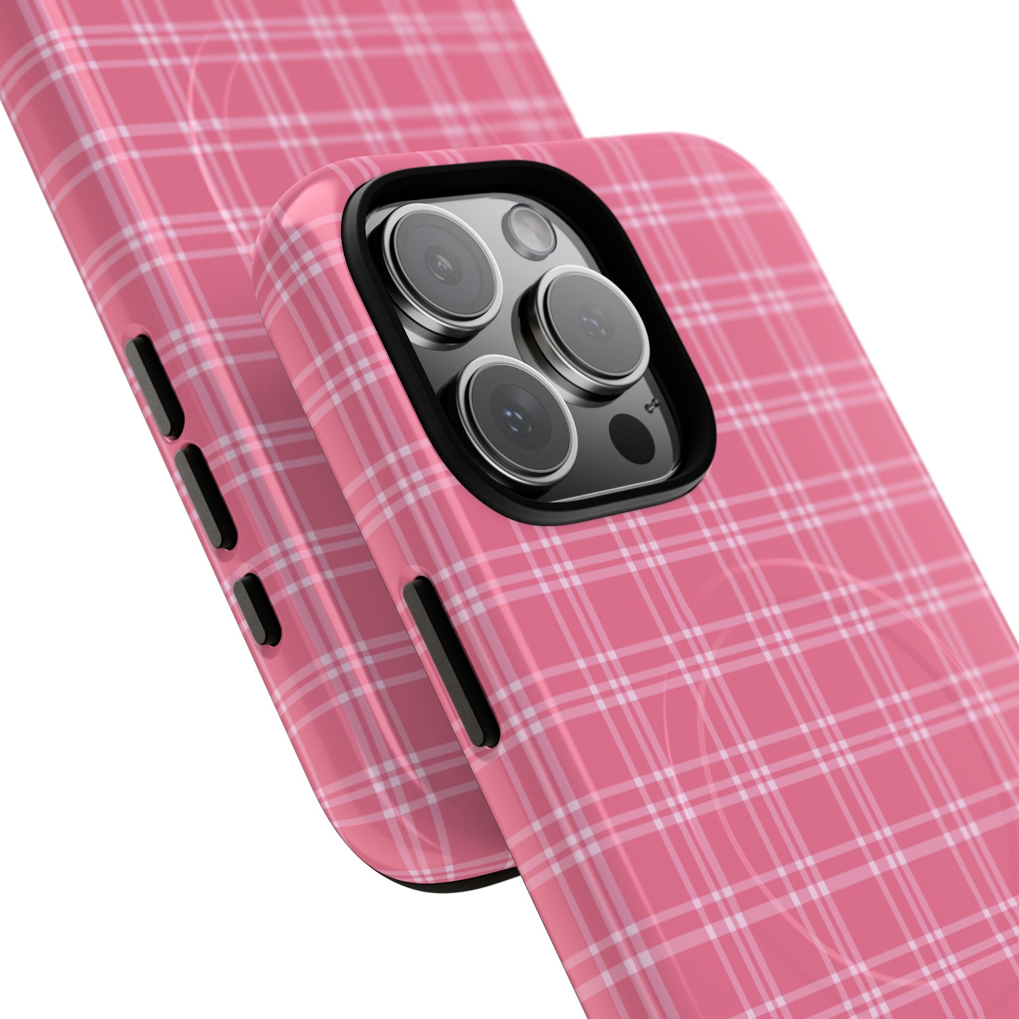 Pink Plaid Phone Case | Tough Magnetic Case
