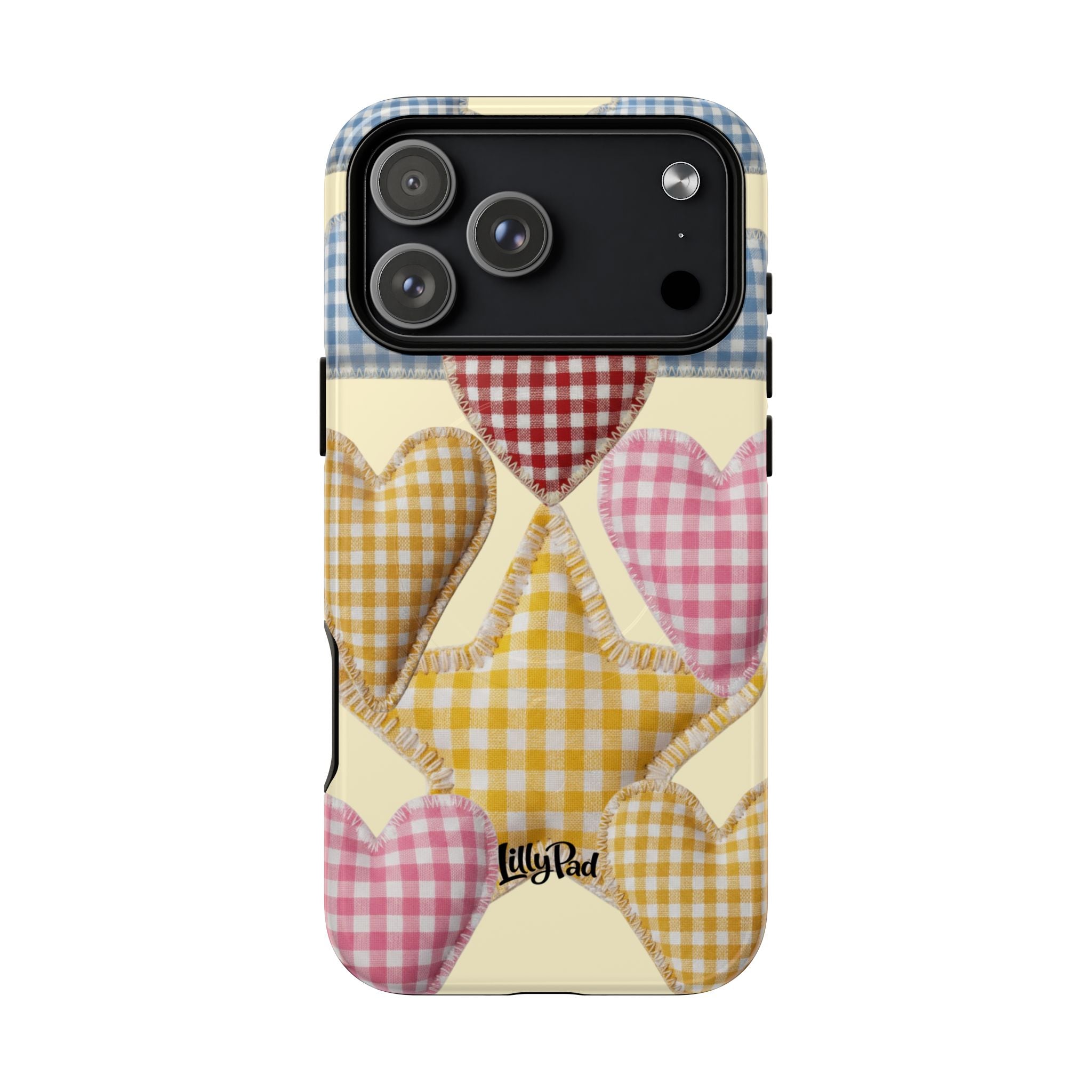 Gingham Heart Pattern Phone Case | Tough Magnetic Case