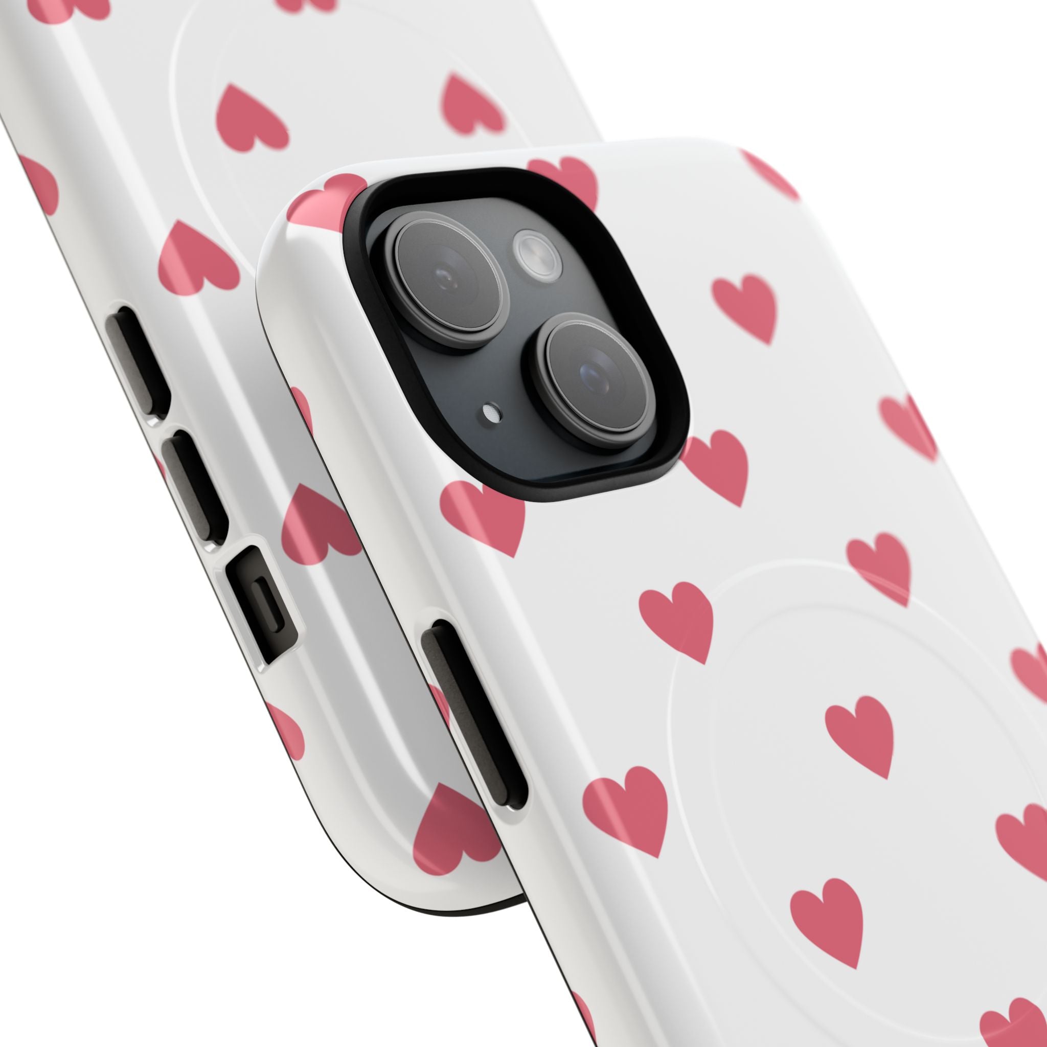 Pink Heart Pattern Phone Case | Magnetic Tough Case