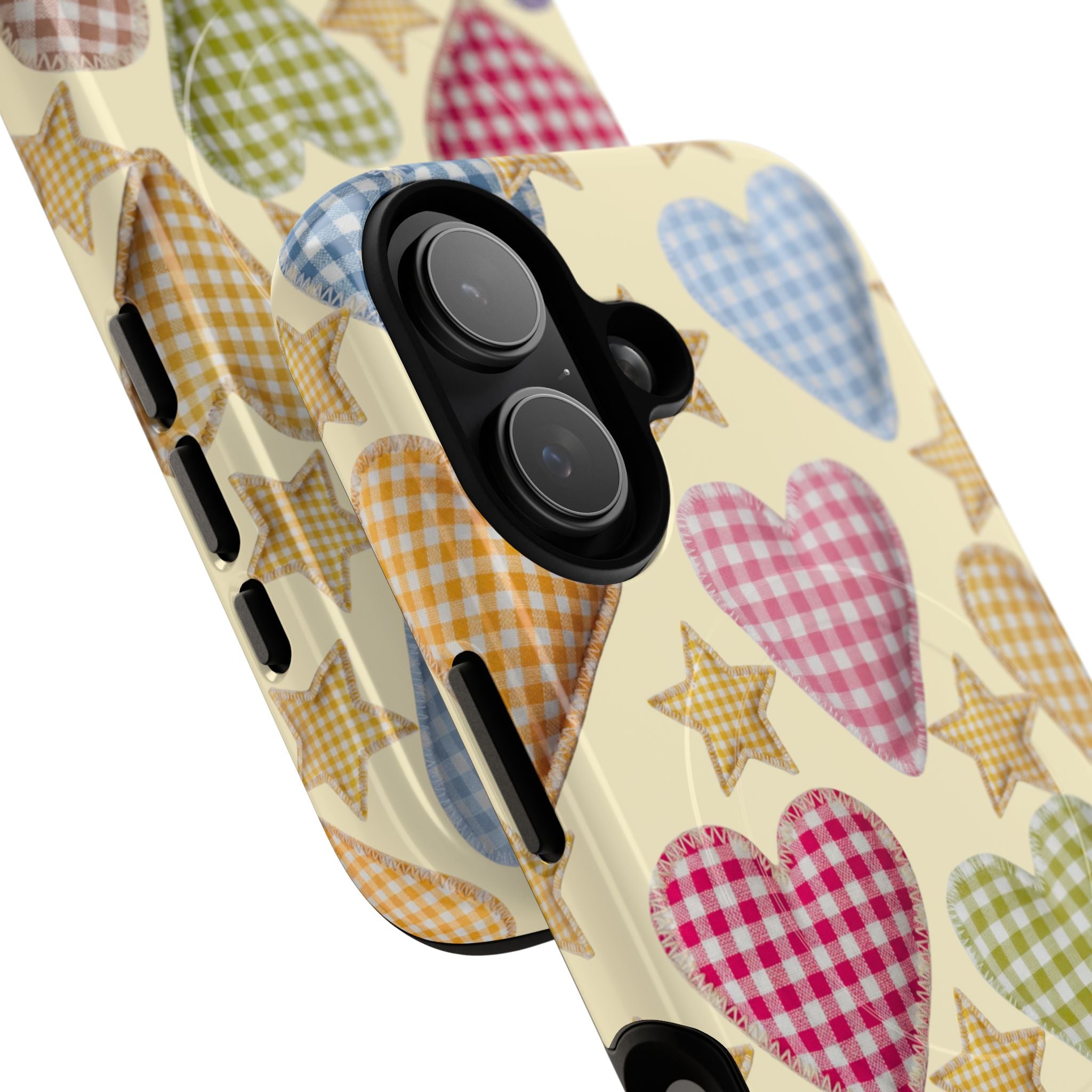 Gingham Heart Pattern Phone Case | Tough Magnetic Case