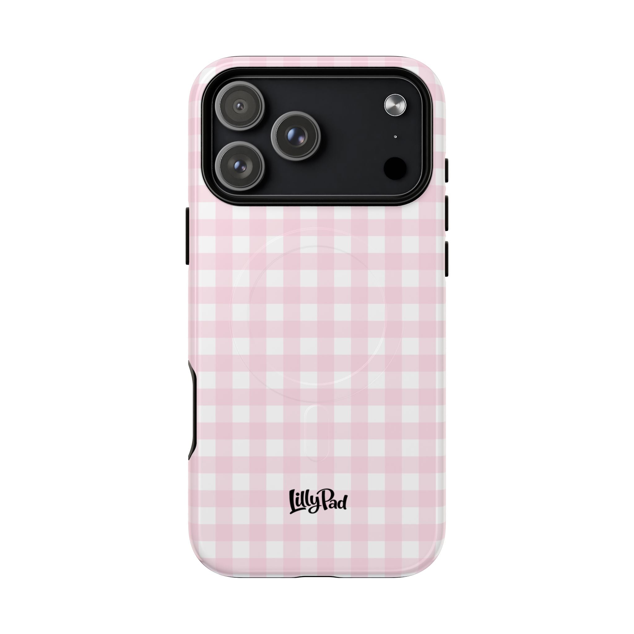 Pink Gingham Plaid Phone Case | Tough Magnetic Case