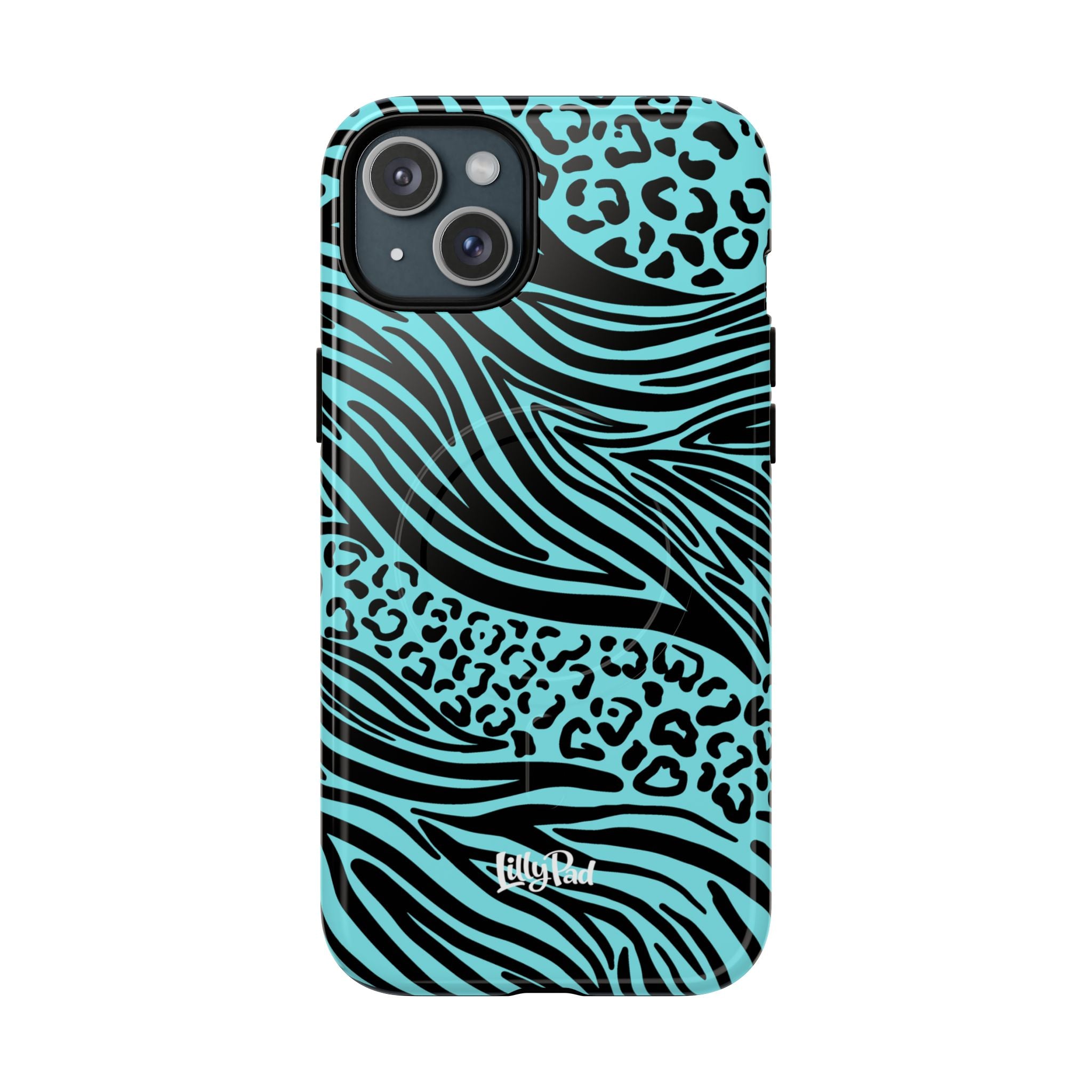 Y2K Animal Print Phone Case | Magnetic Tough Case, Zebra Leopard Blend