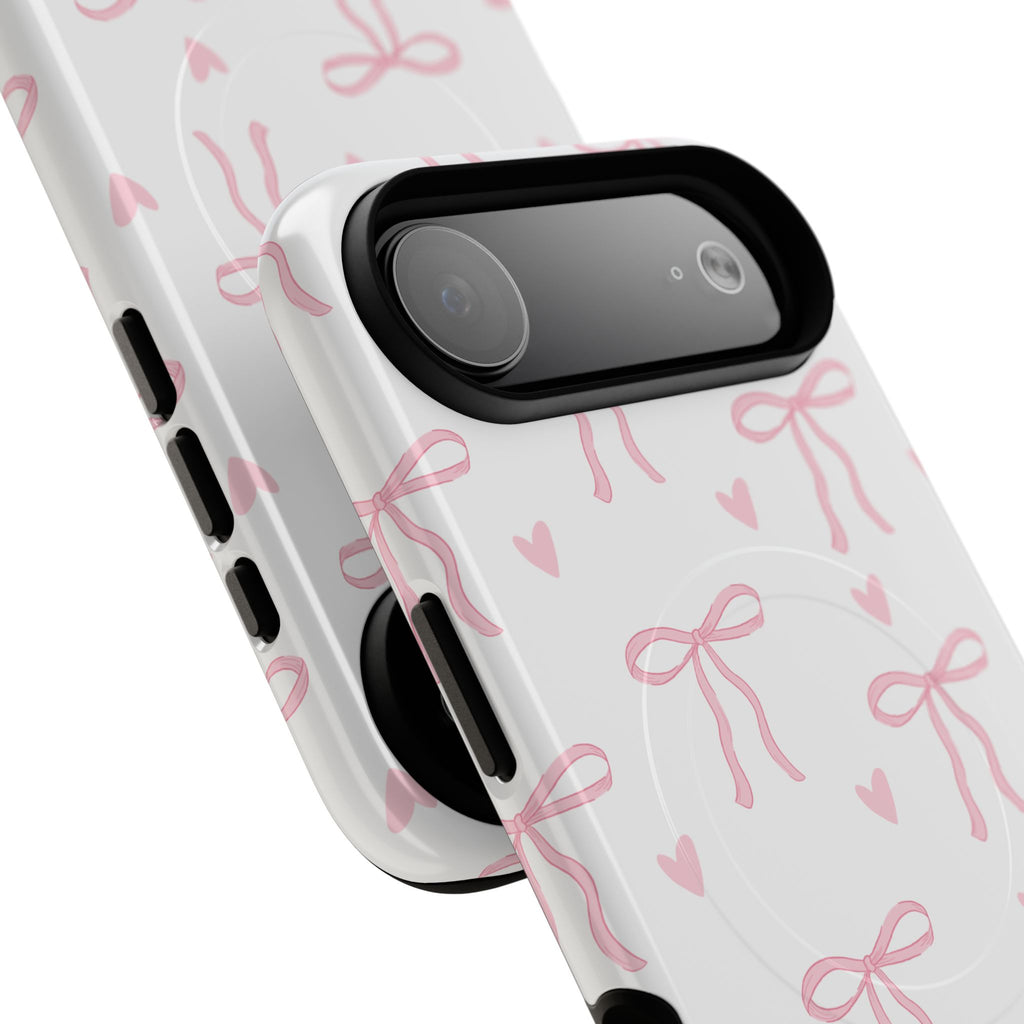Pink Bow Pattern Phone Case | Tough Magnetic Case