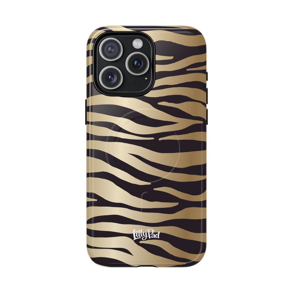 Gold Zebra Stripe Phone Case | Tough Magnetic Case