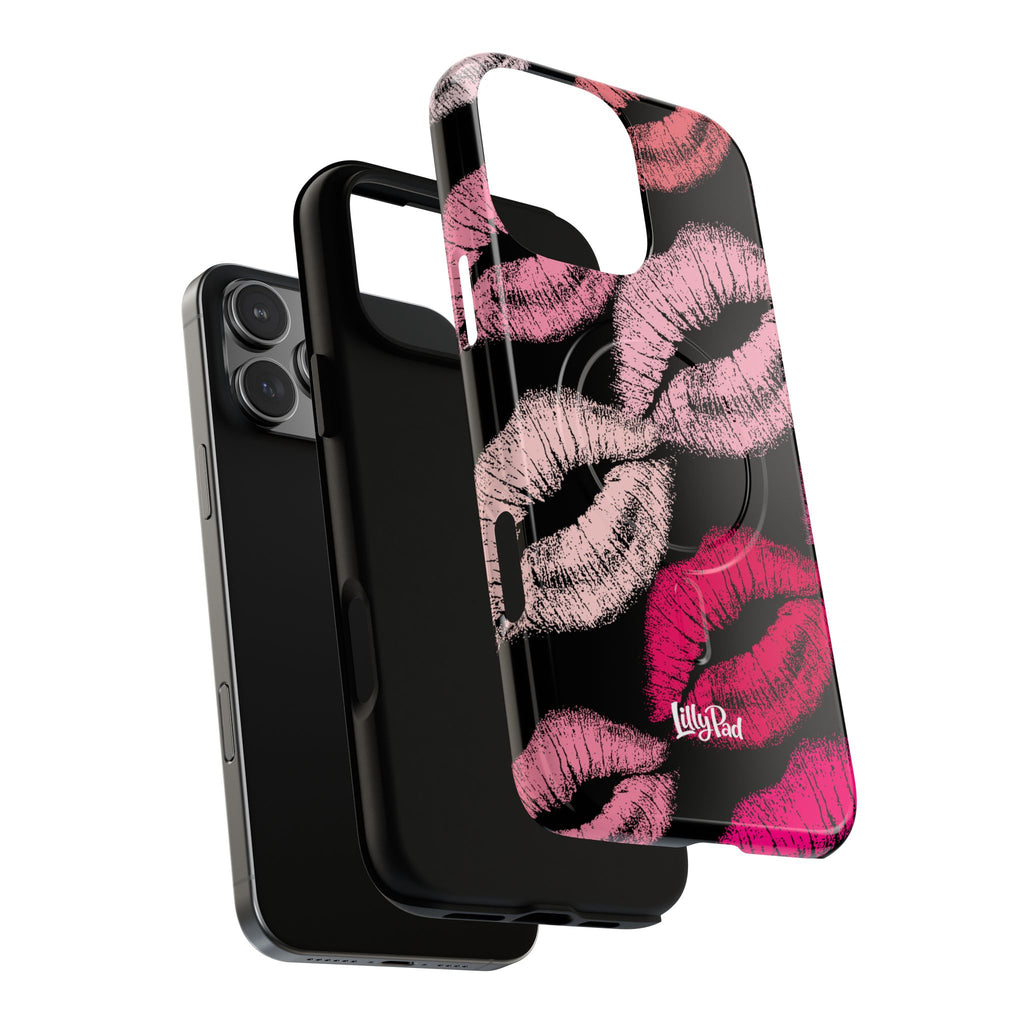 Pink Lipstick Kiss Phone Case Tough Magnetic Case | Lip Print iPhone Cover