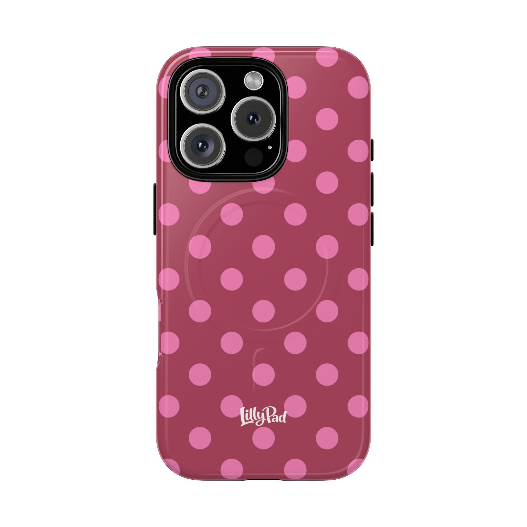 Pink Polka Dot Magnetic Phone Case | Tough Case