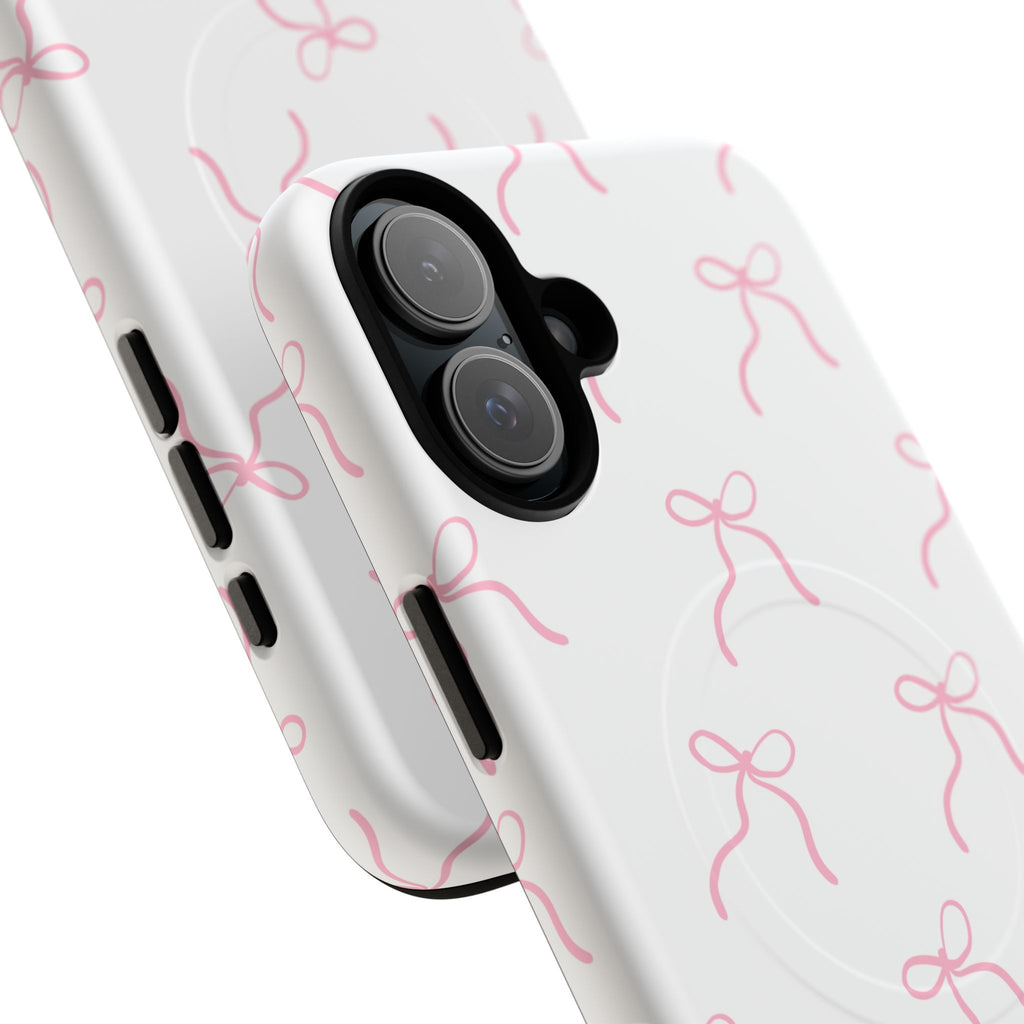 Pink Bow Pattern Phone Case | Tough Magnetic Case
