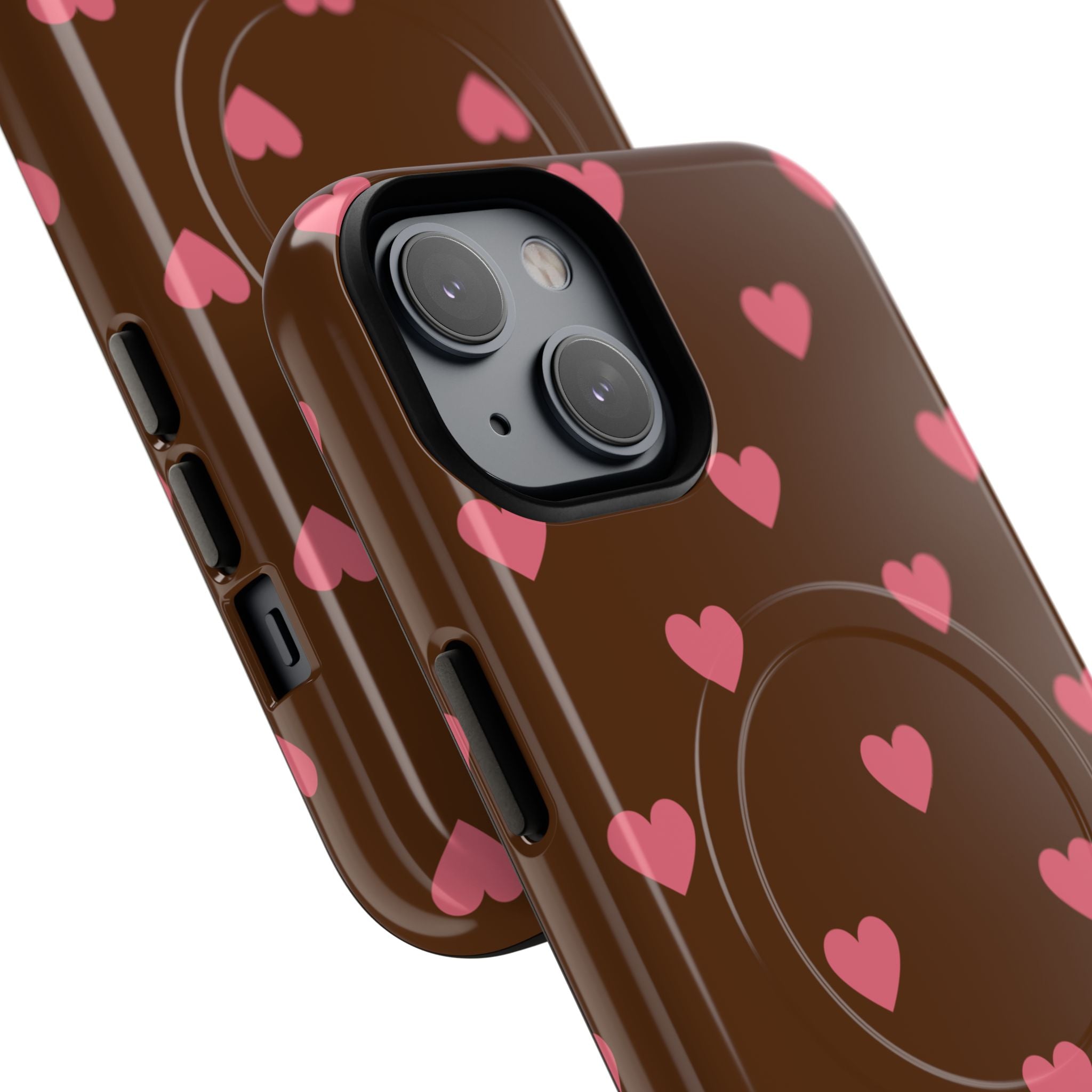 Pink Heart Pattern Phone Case | Magnetic Tough Case
