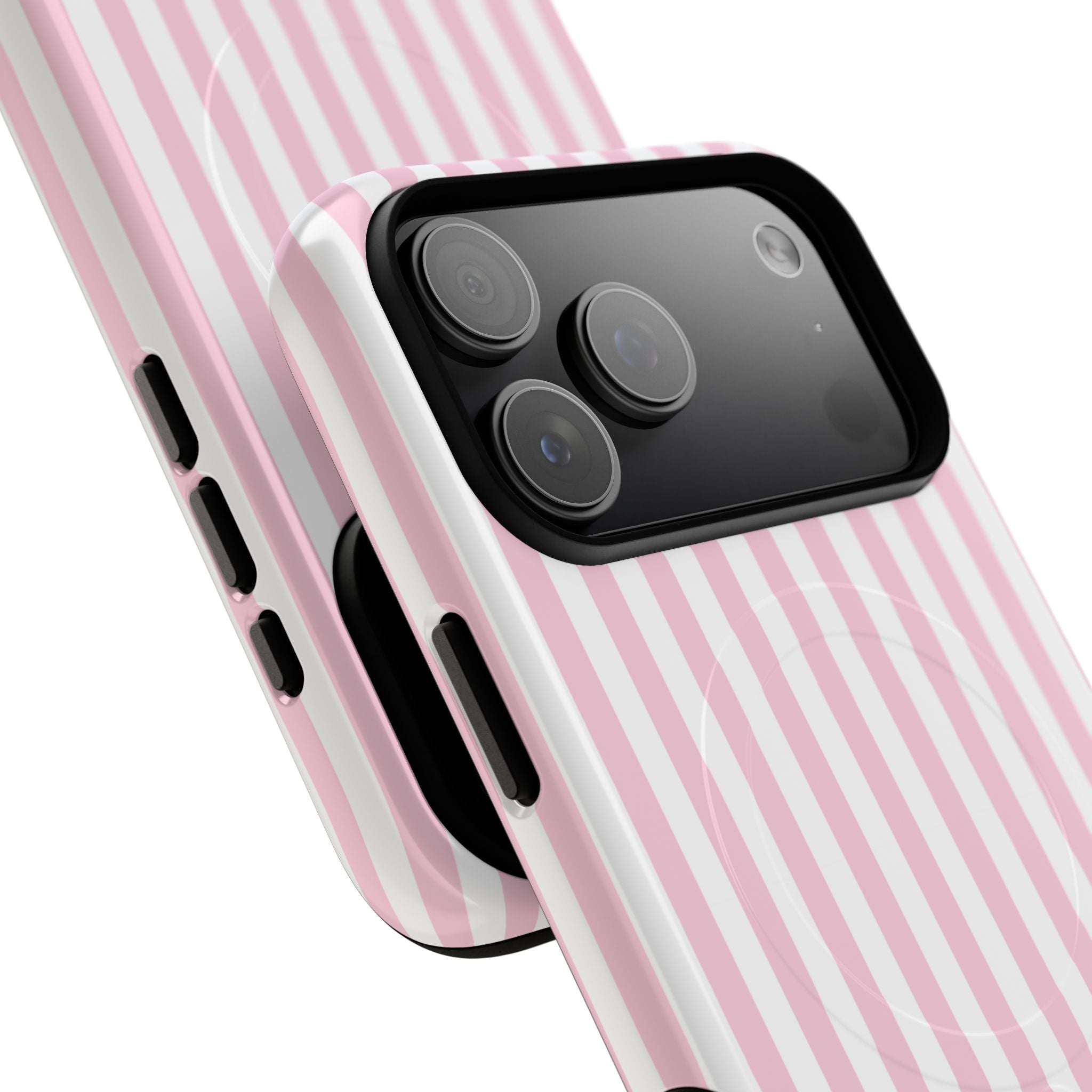 Pink Vertical Stripe phone case | Tough Magnetic Case